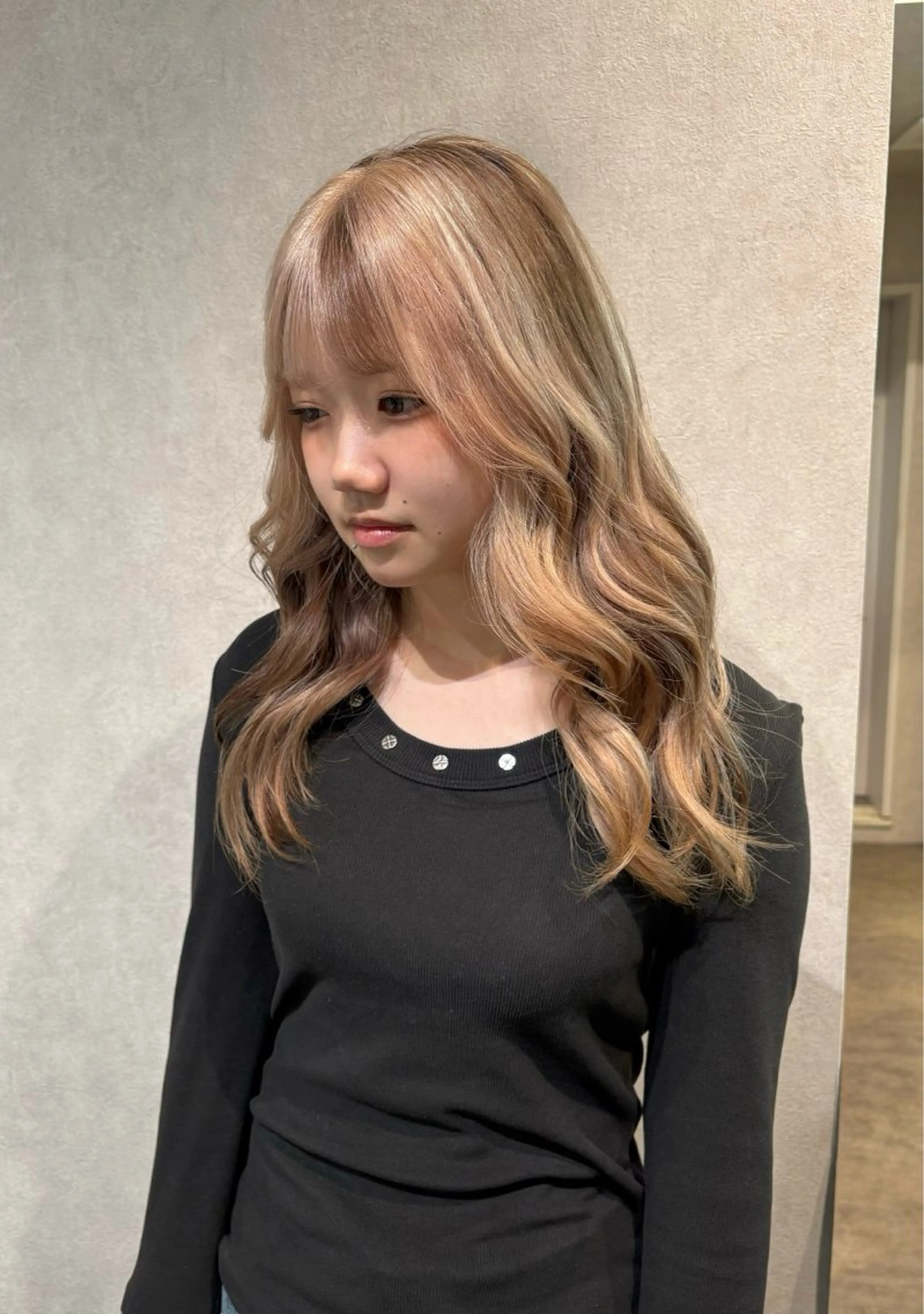 セミロング ヘアカラー 透明感モテスタイル 💞SHIORI💞のヘアスタイル