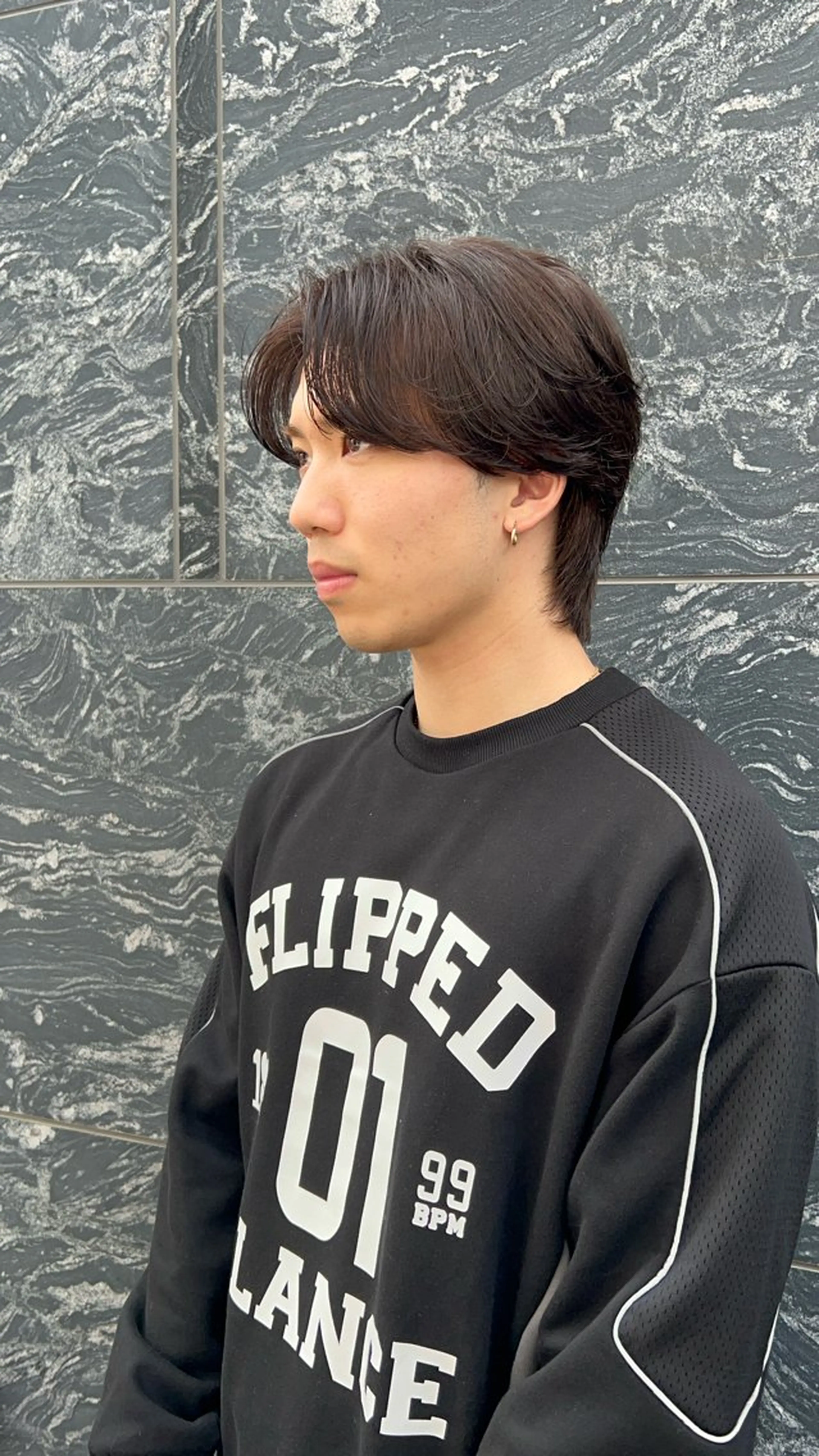 ショート カラー メンズ センターパート カット ヘアカラー トリートメント 樋野 亮のヘアスタイル
