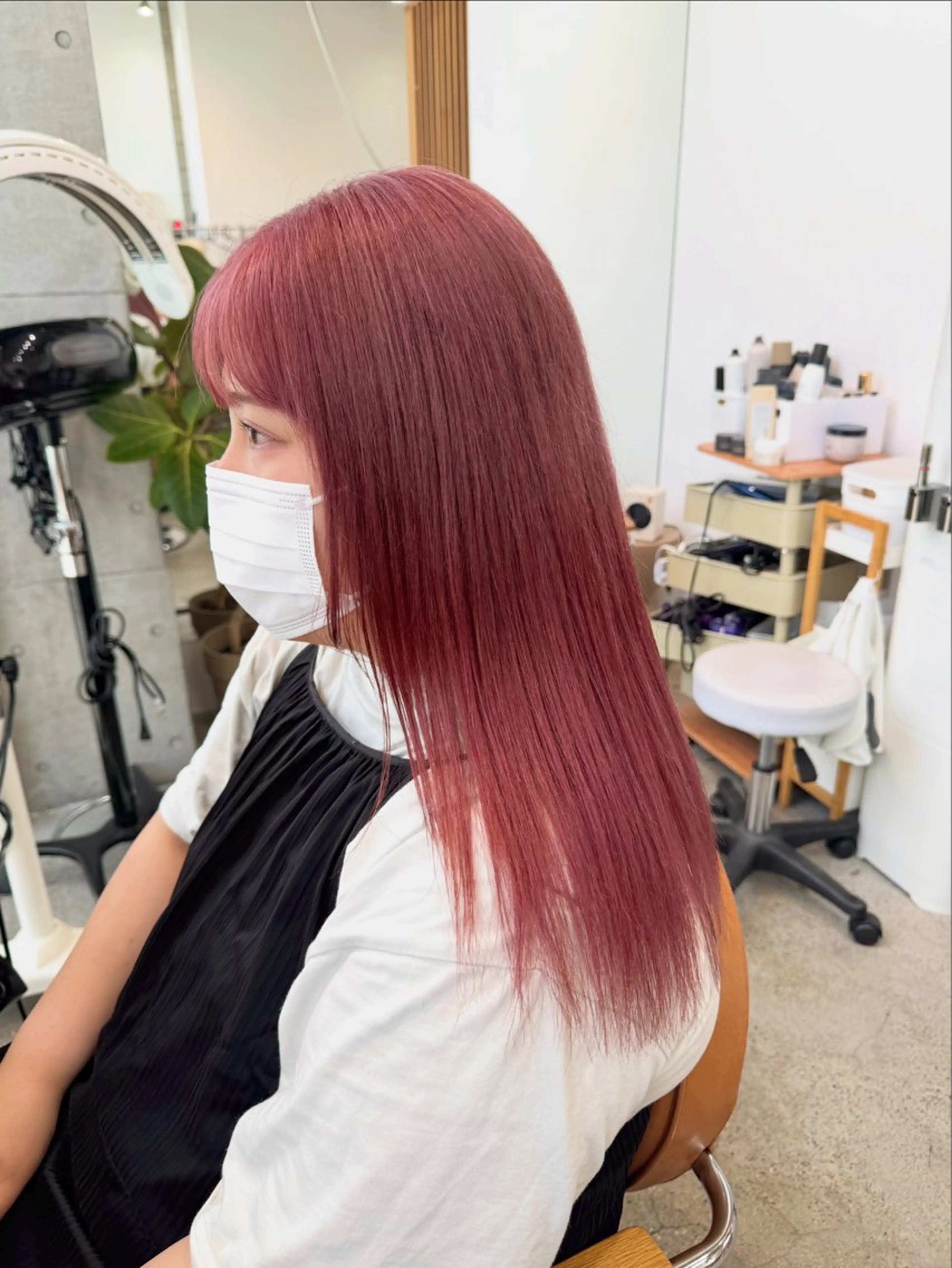 ミディアム カラー ヘアカラー 🫧髪質改善/Wカラ ー 暖色 🌸桜🌸のヘアスタイル