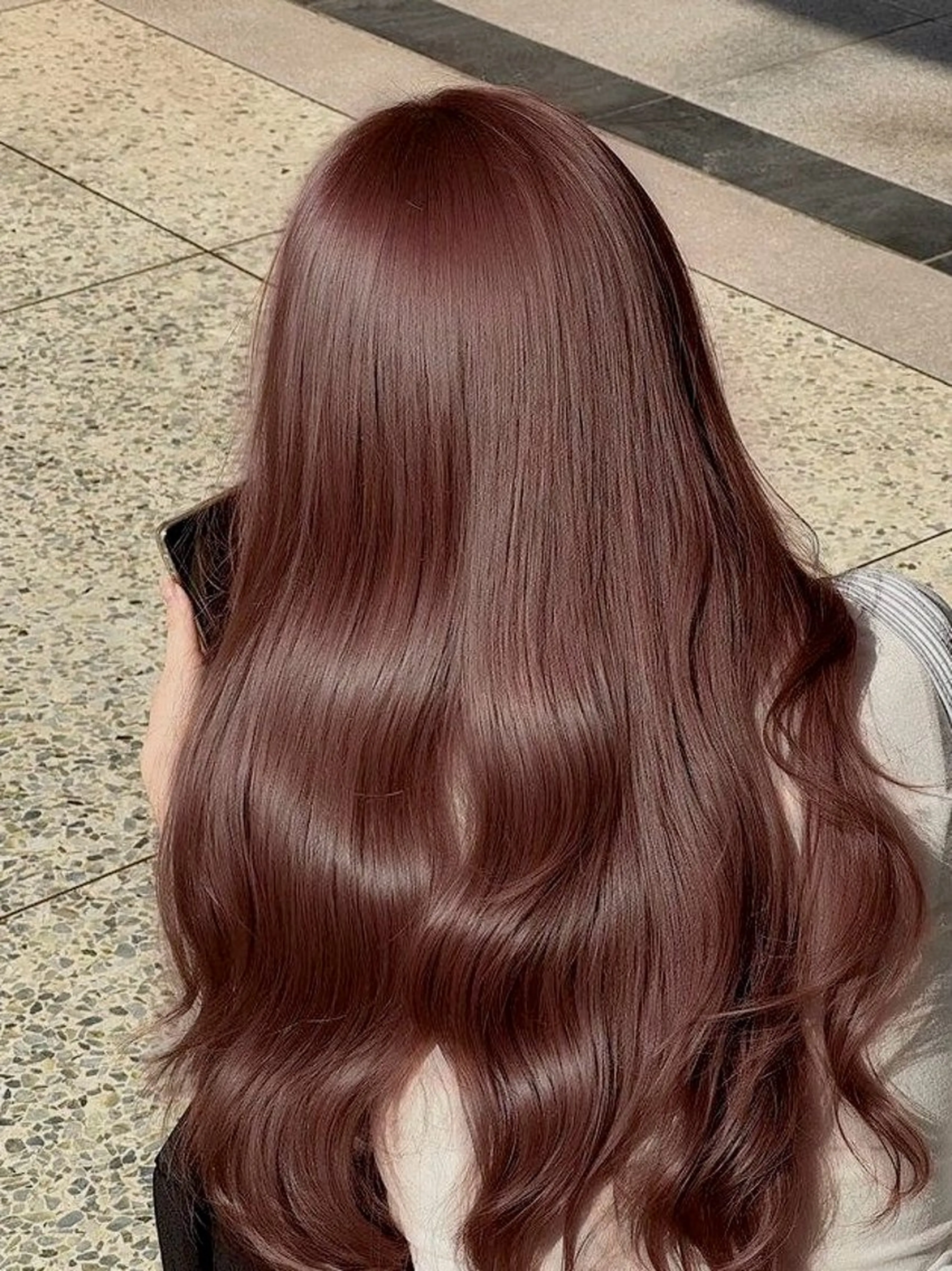 ロング カラー ヘアカラー トリートメント ヘッドスパ うる艶韓国ヘア 🤍りんのヘアスタイル