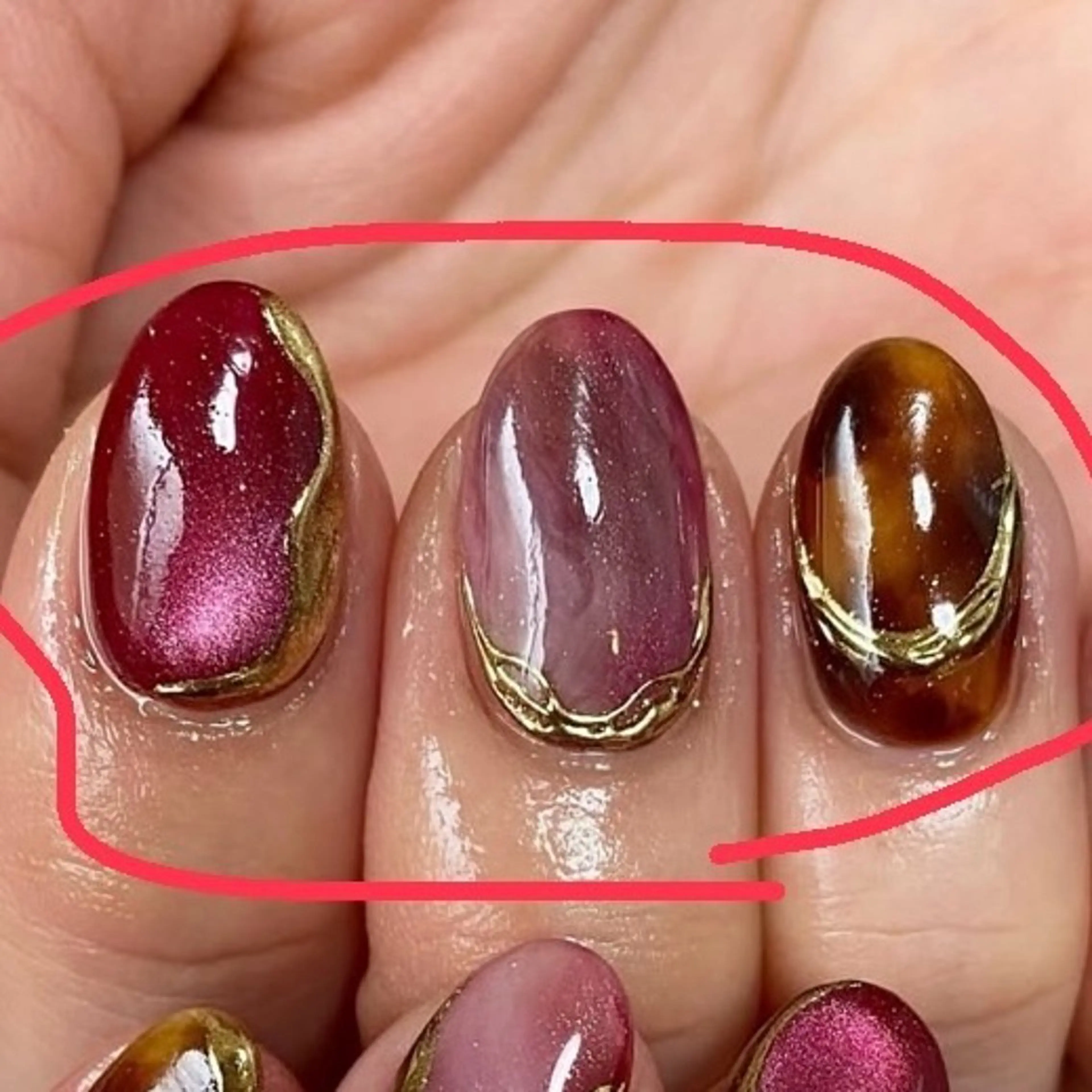 ネイル ハンドネイル エルバイノリコ 円谷(つむらや)のネイルデザイン