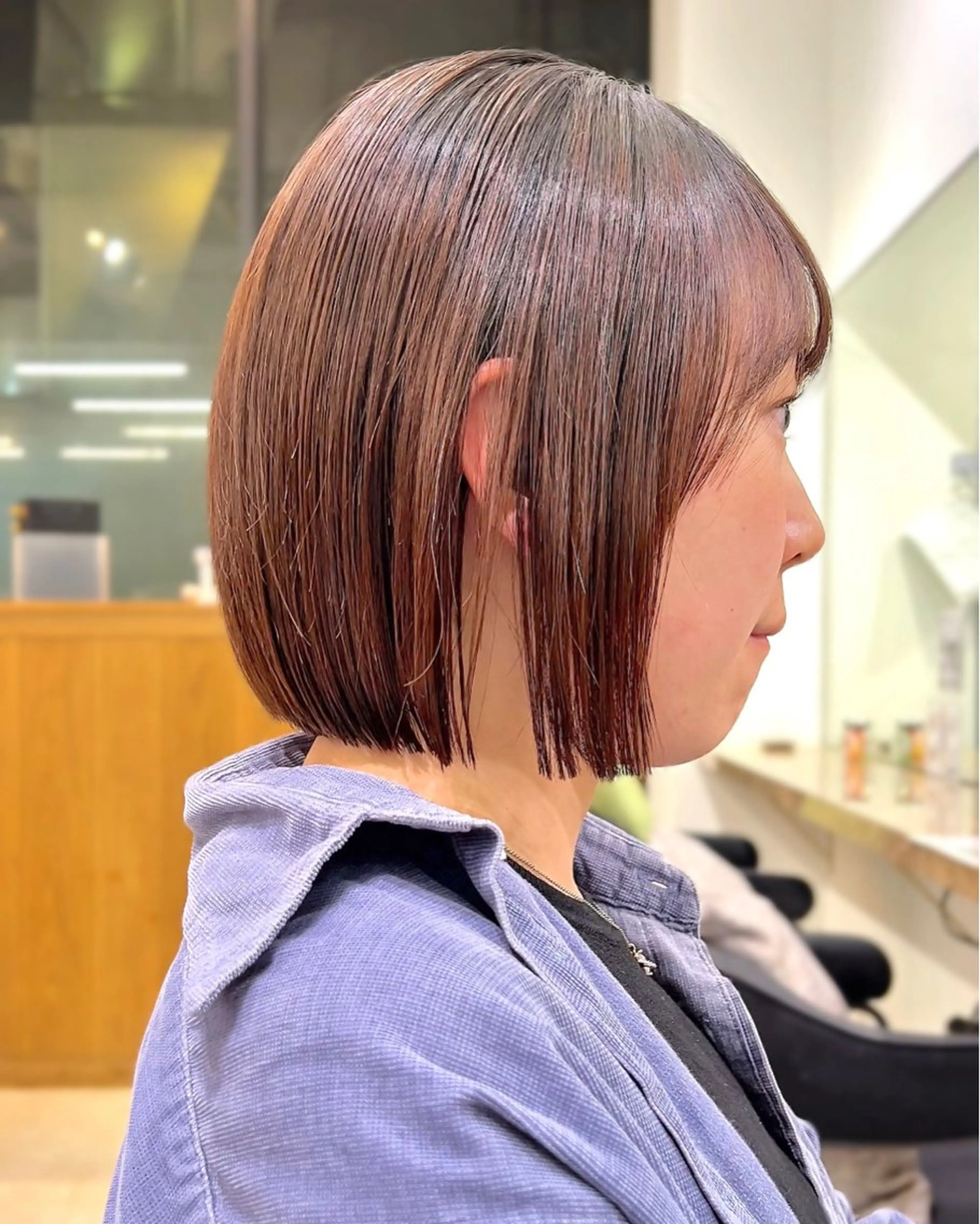 ショート カラー ⭐️似合わせボブ 縮毛矯正⭐️かえでのヘアスタイル