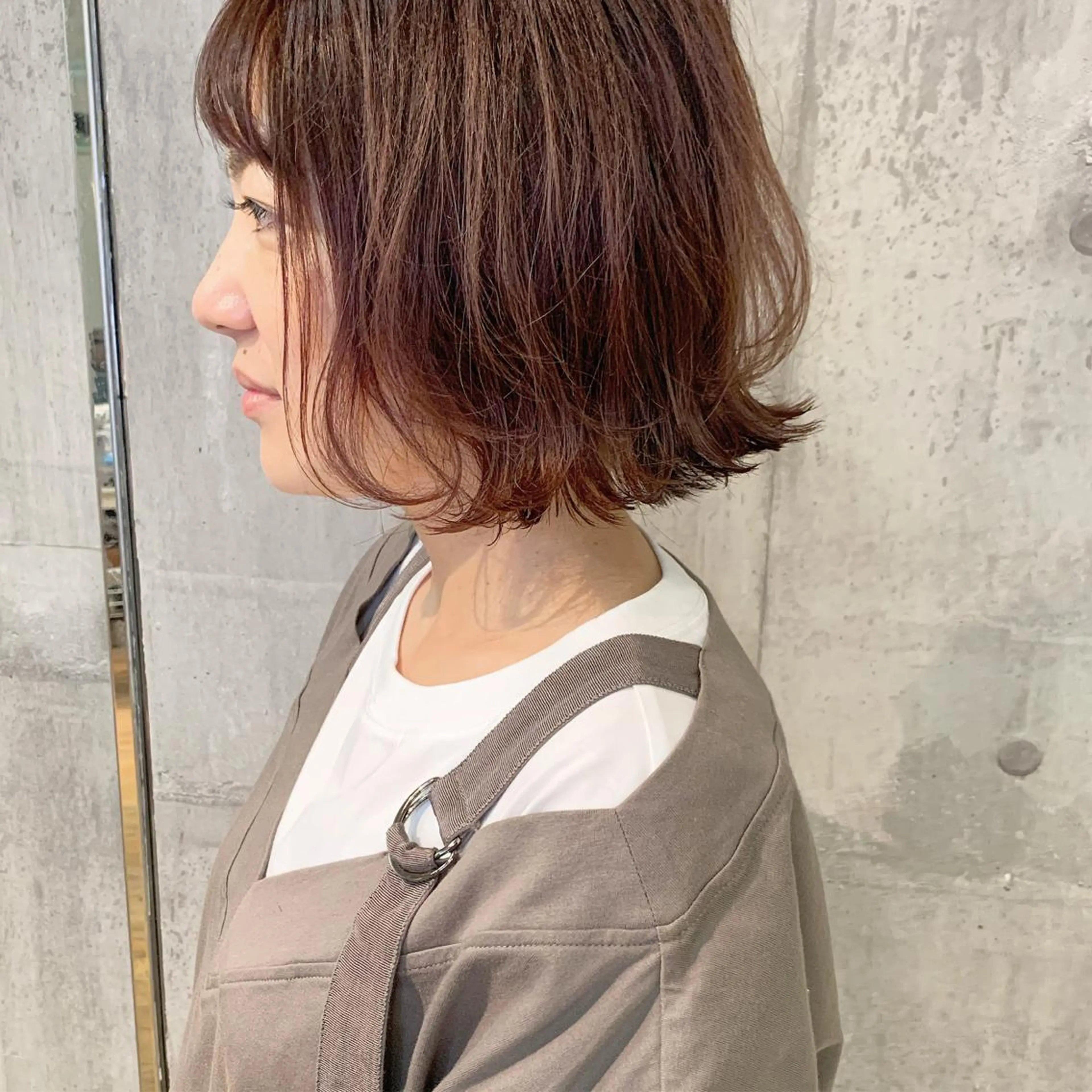 ショート カラー ベージュカラー ピンクカラー ピンクベージュ ボブ ﾊｲﾄｰﾝ/ｼｮｰﾄ 村上淳乃🐥のヘアスタイル