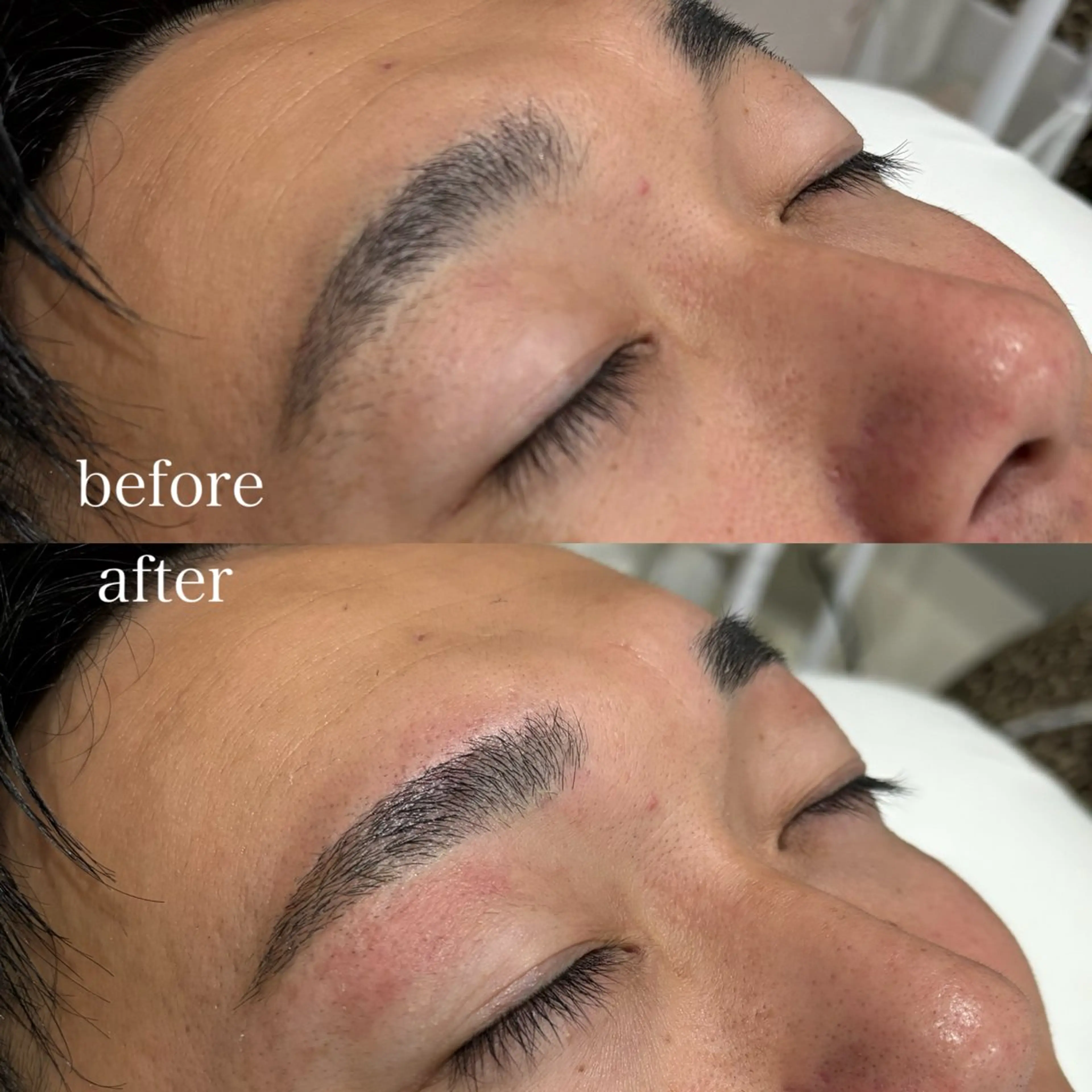 メンズ アイブロウ ハリウッドブロウリフト メンズアイブロウ 眉毛ワックス脱毛 韓国肌管理BEAUTY-SALON Teena【ティーナ】ララピール/毛穴/脱毛所属・hiyori 心斎橋眉毛サロンのエステ・リラクイメージ