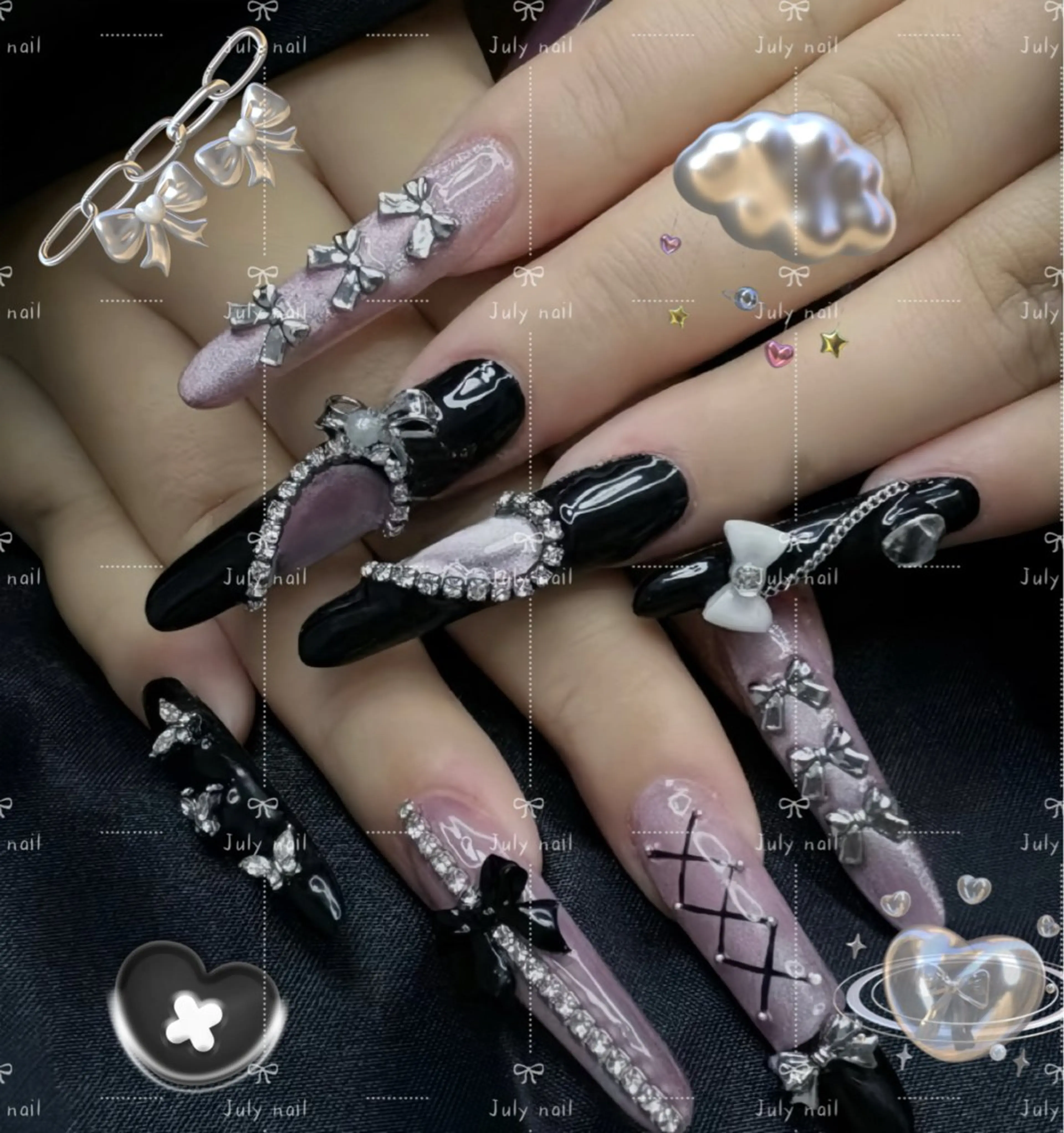 ネイル アートネイル カジュアル クリアネイル 長さ出し フラッシュネイル ハンドネイル July nail salon所属・July.nail ジュライ　ネイルのネイルデザイン