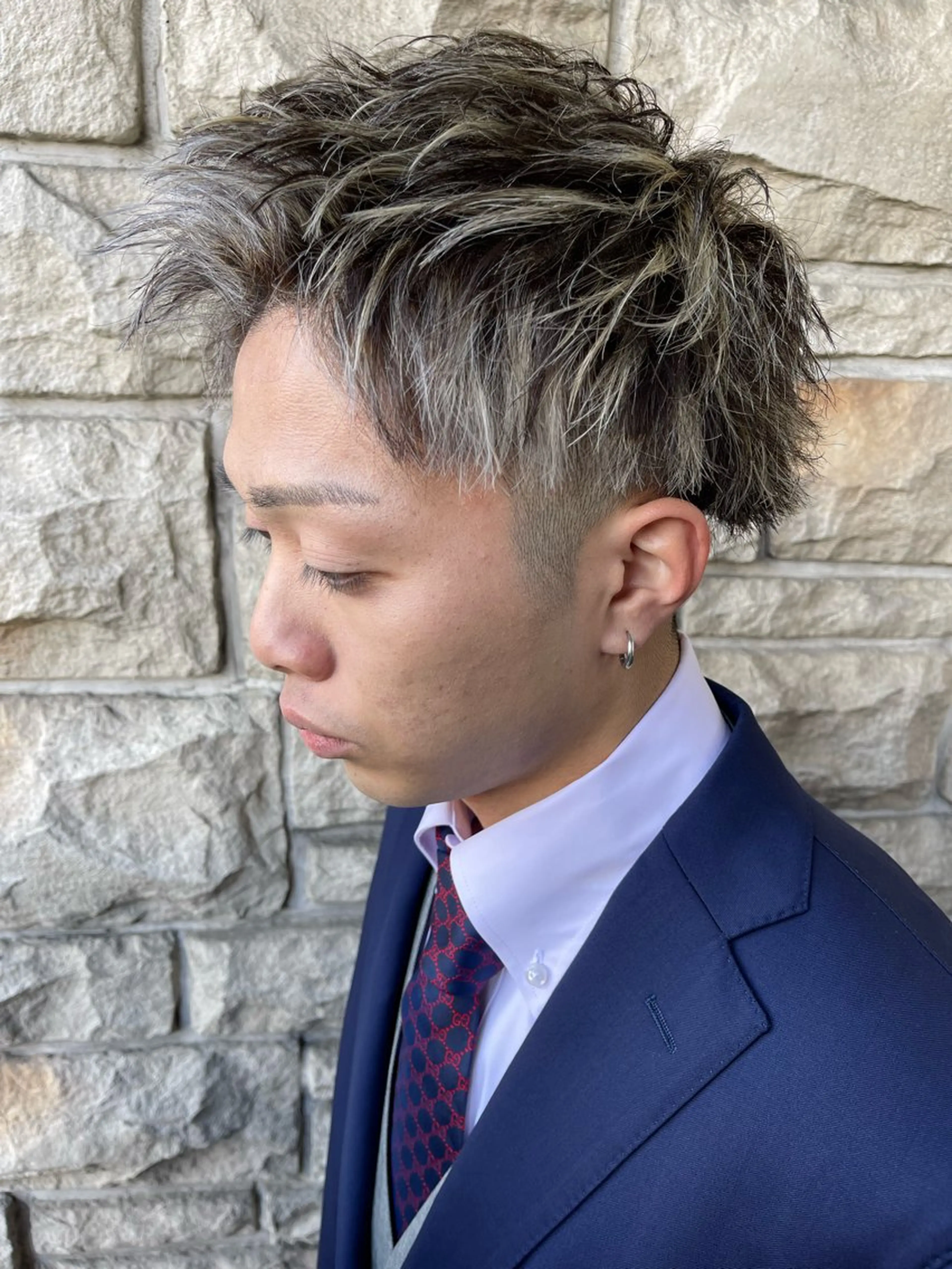 ショート カラー パーマ メンズ メンズメッシュ メッシュ カット ヘアカラー トリートメント beautystadium529所属・高橋 裕利のヘアスタイル