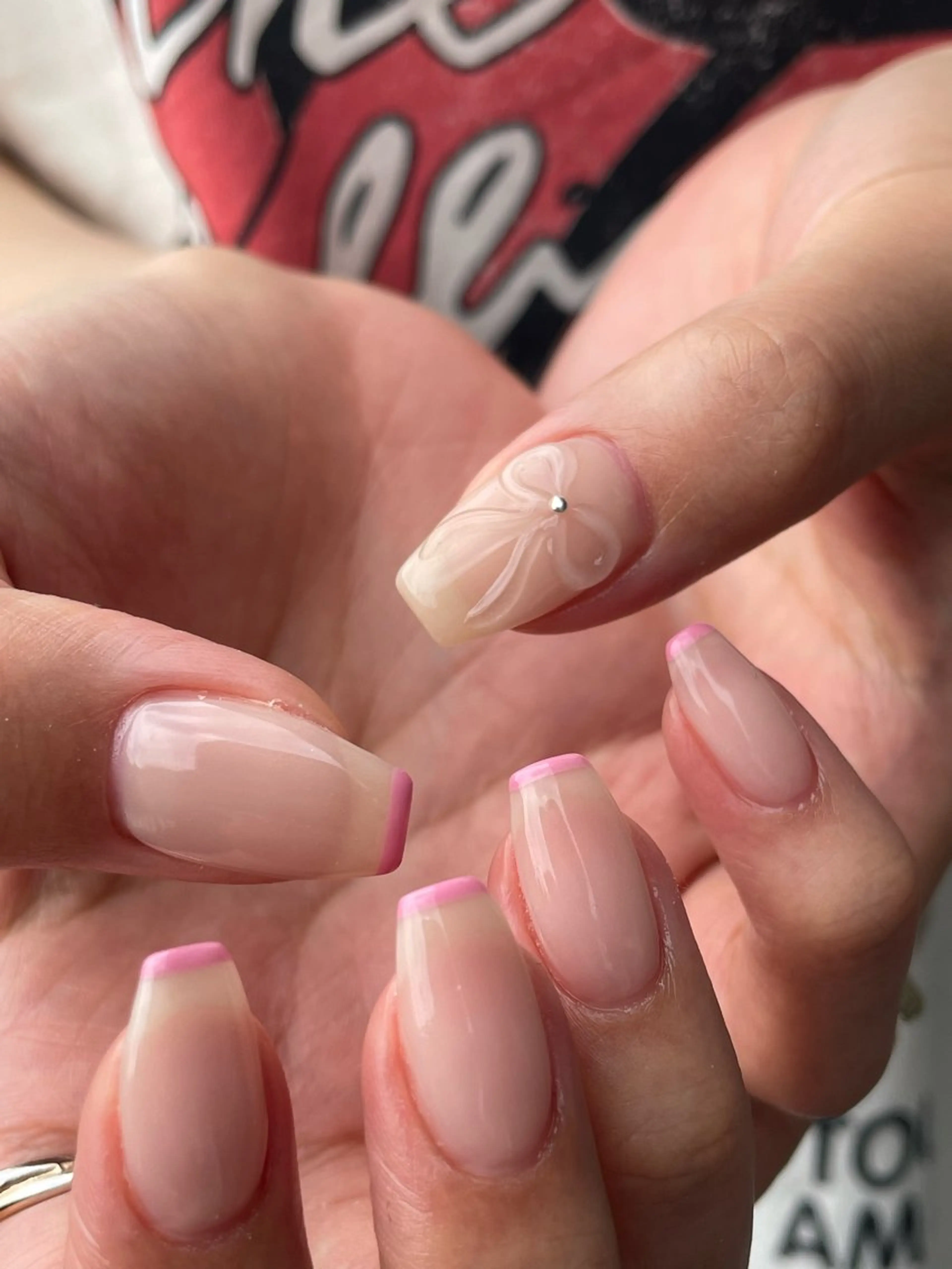 ネイル フラワーネイル フレンチネイル ジェルネイル ガーリー ハート nailist. sayaのネイルデザイン