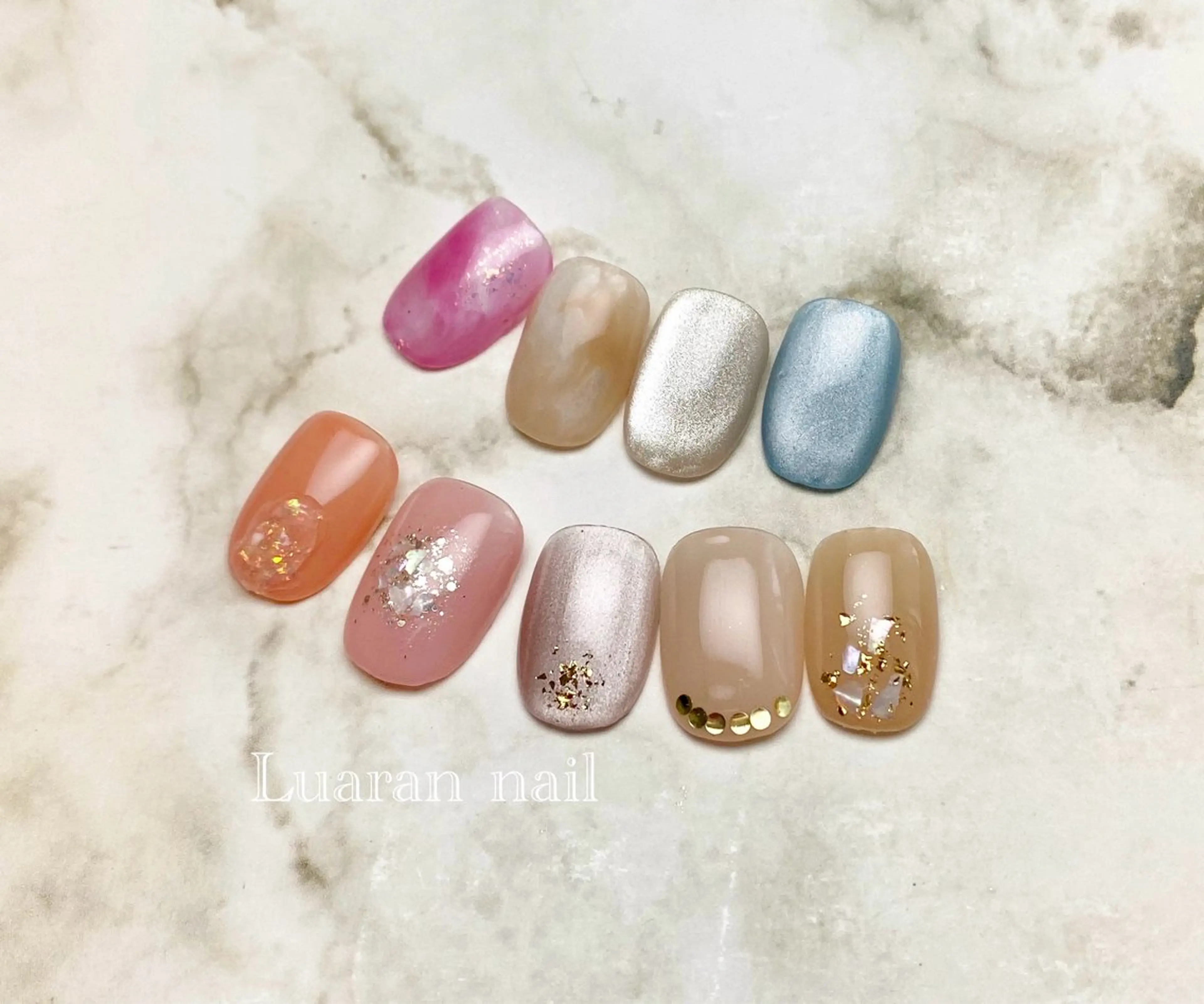 ネイル アートネイル ストーンネイル ハンドネイル Luaran nailのネイルデザイン
