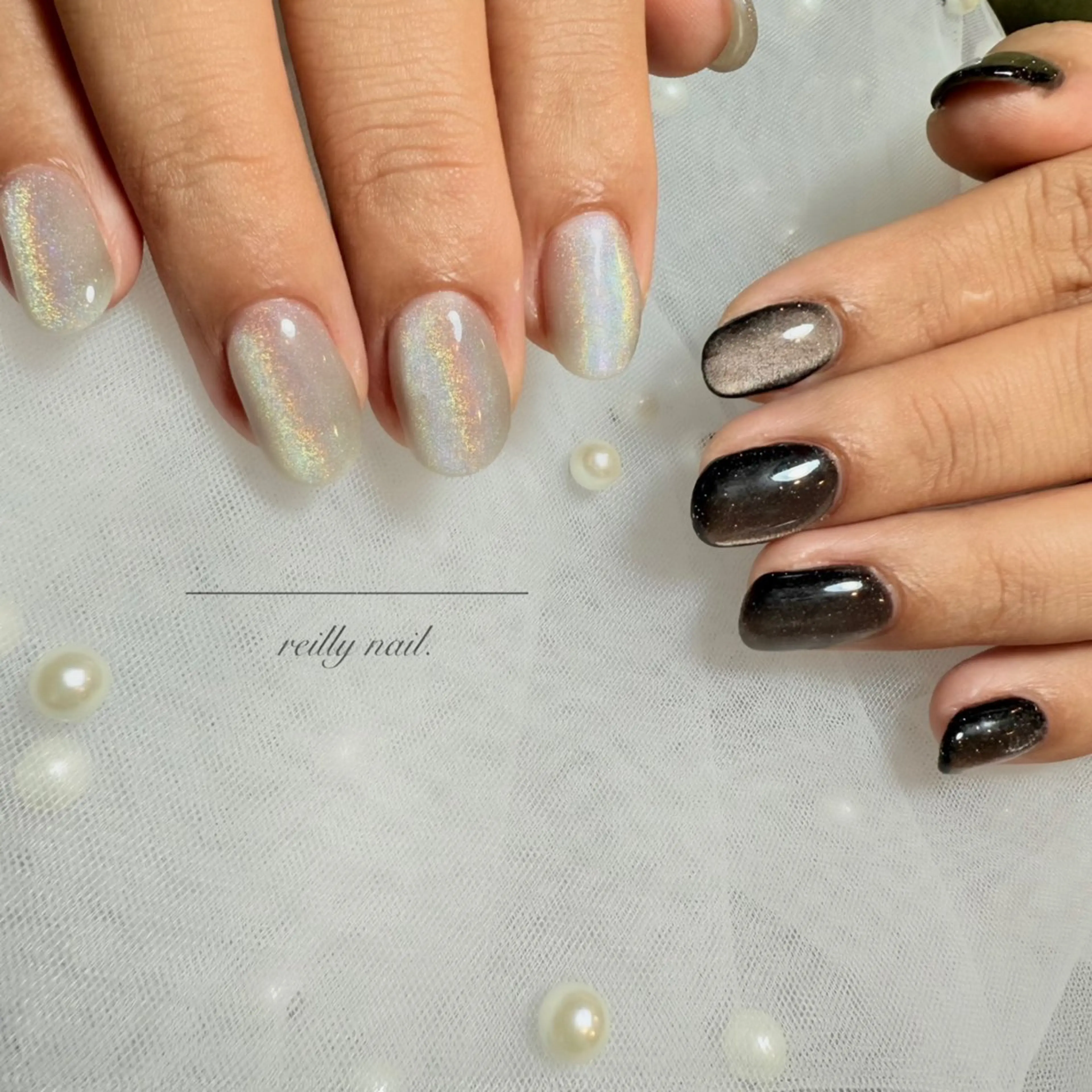 ネイル ジェルネイル マグネットネイル ニュアンスネイル オフィスネイル ぷっくりネイル ハンドネイル REILLY nail所属・みさき Reillynailのネイルデザイン
