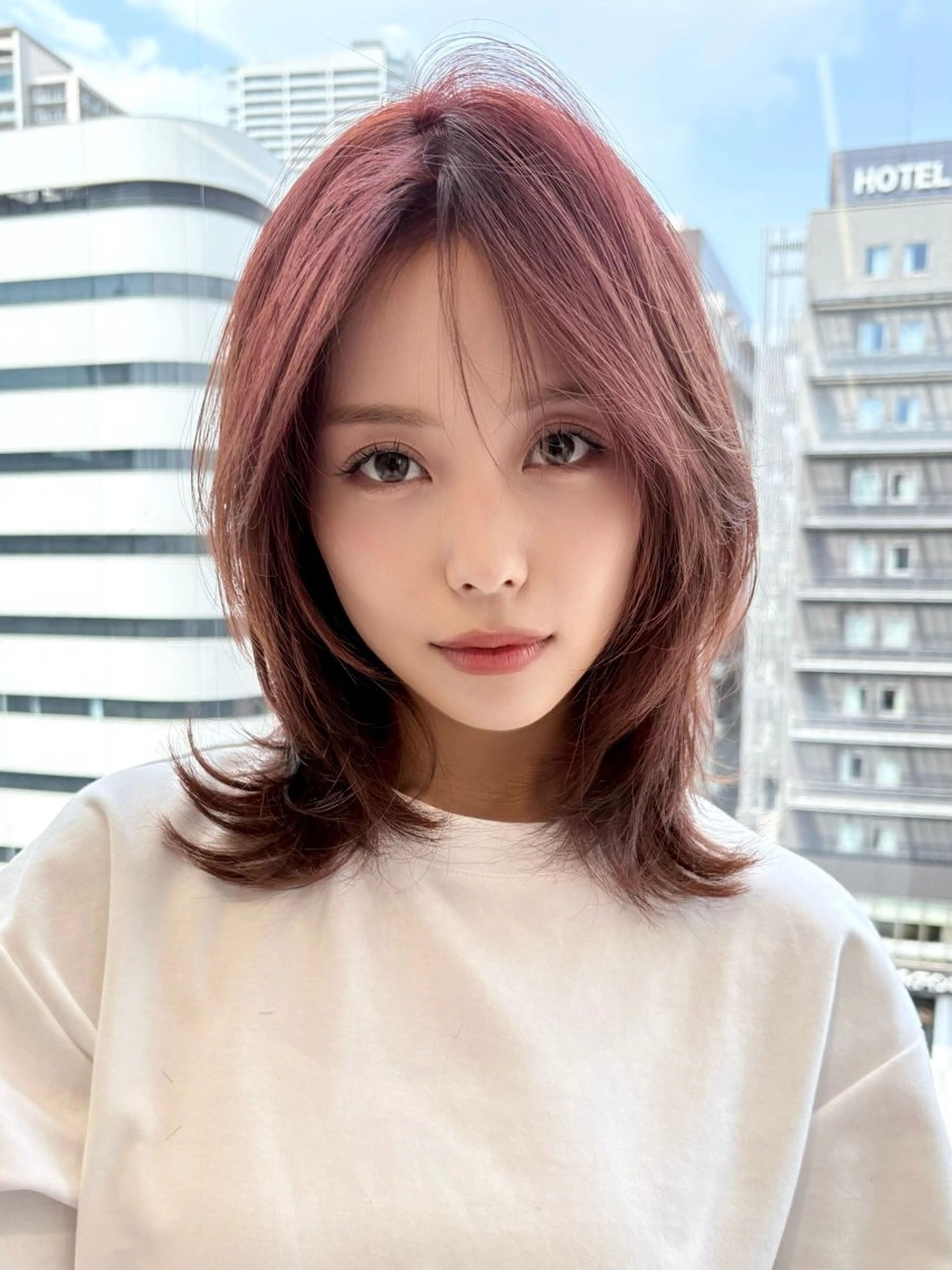 ミディアム イメチェンカット無料 中高生(女子)限定のヘアスタイル
