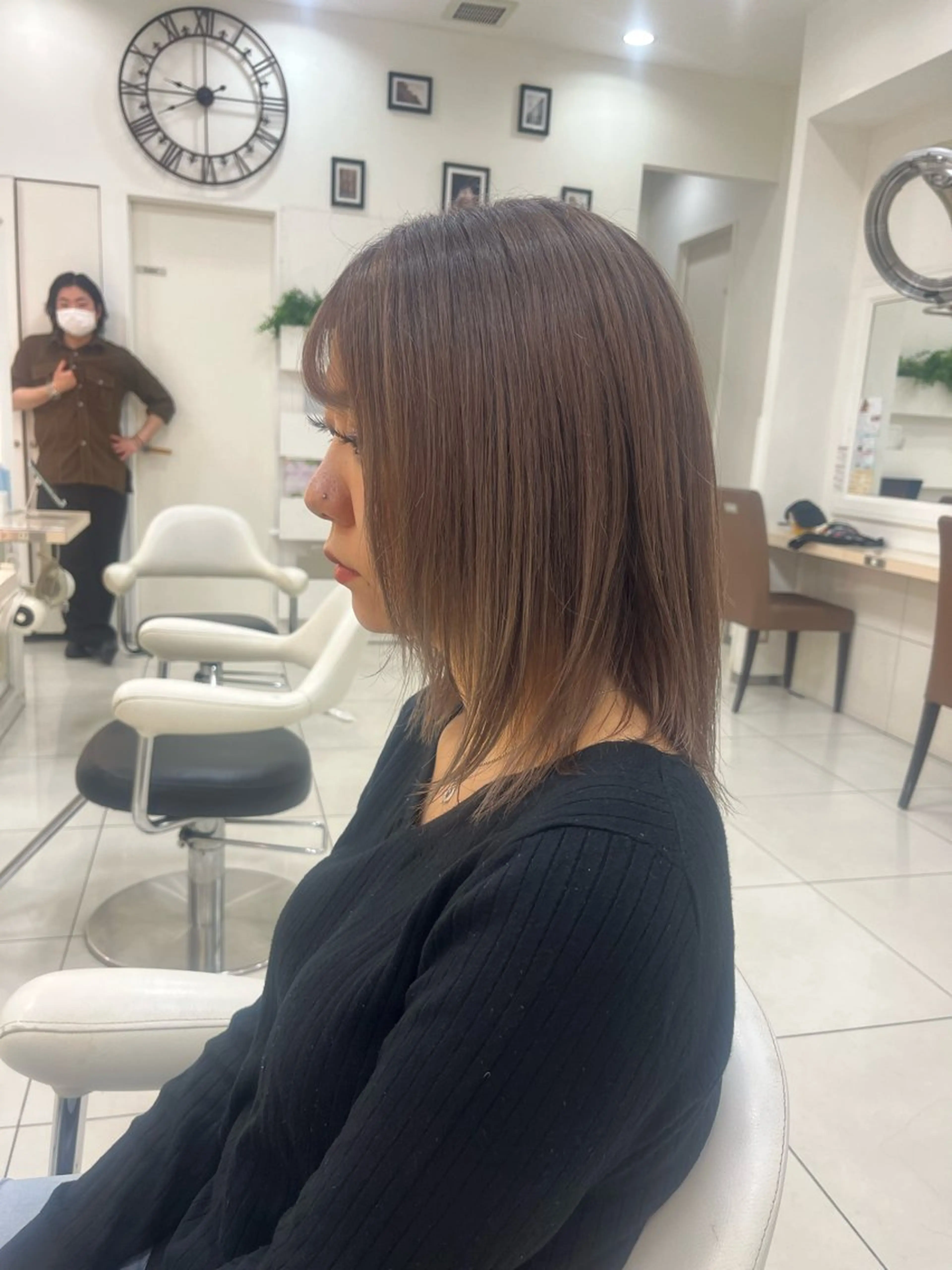 ミディアム カラー ヘアカラー 🫧Ash 小岩店 ハセベ🫧のヘアスタイル