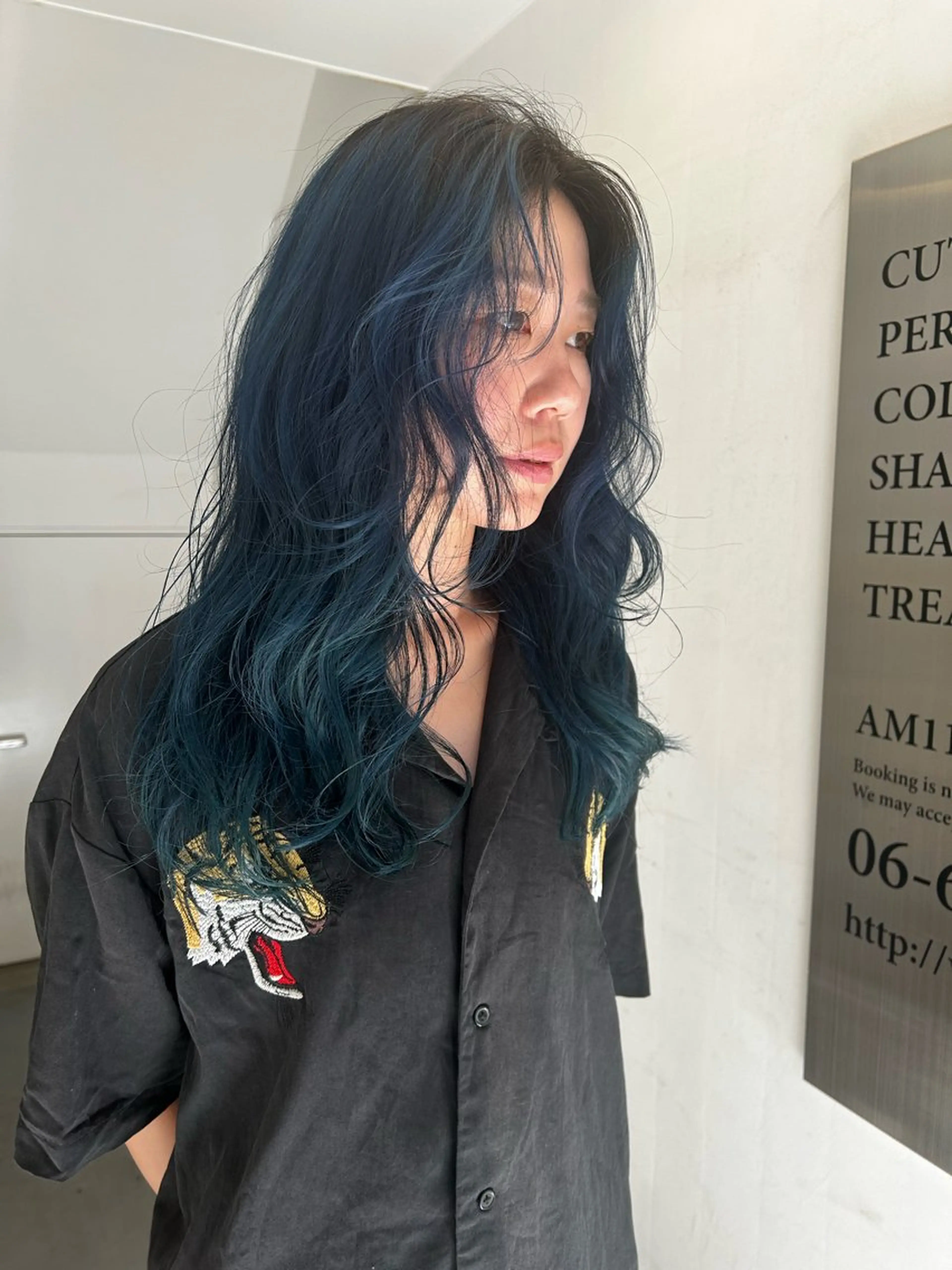 ロング カラー カット ヘアカラー トリートメント hen所属・心斎橋/レイヤー/ ブリーチ/モエのヘアスタイル