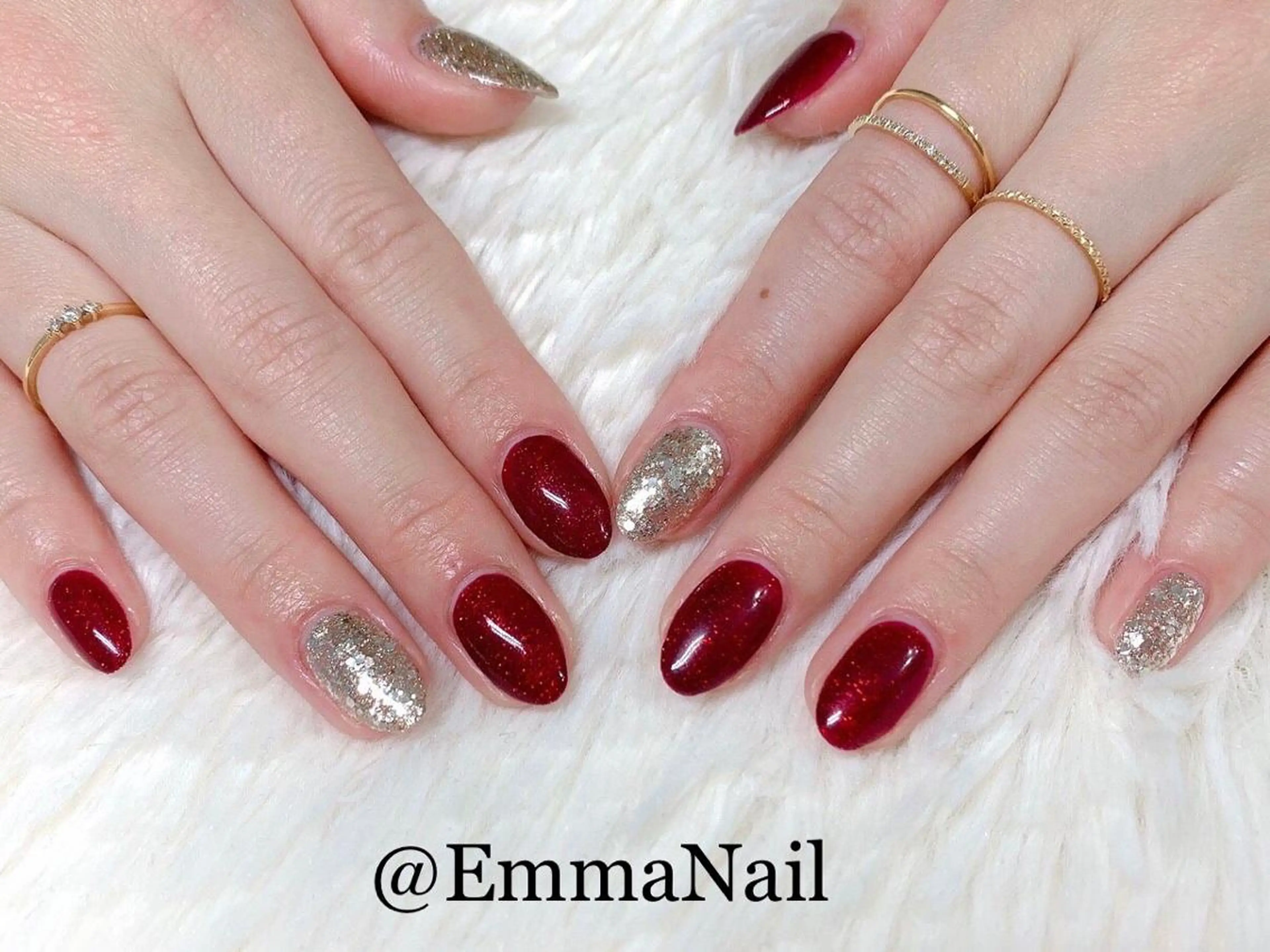 ネイル キラキラネイル ラメ(グリッター) ハンドネイル salon EM&A emiのネイルデザイン
