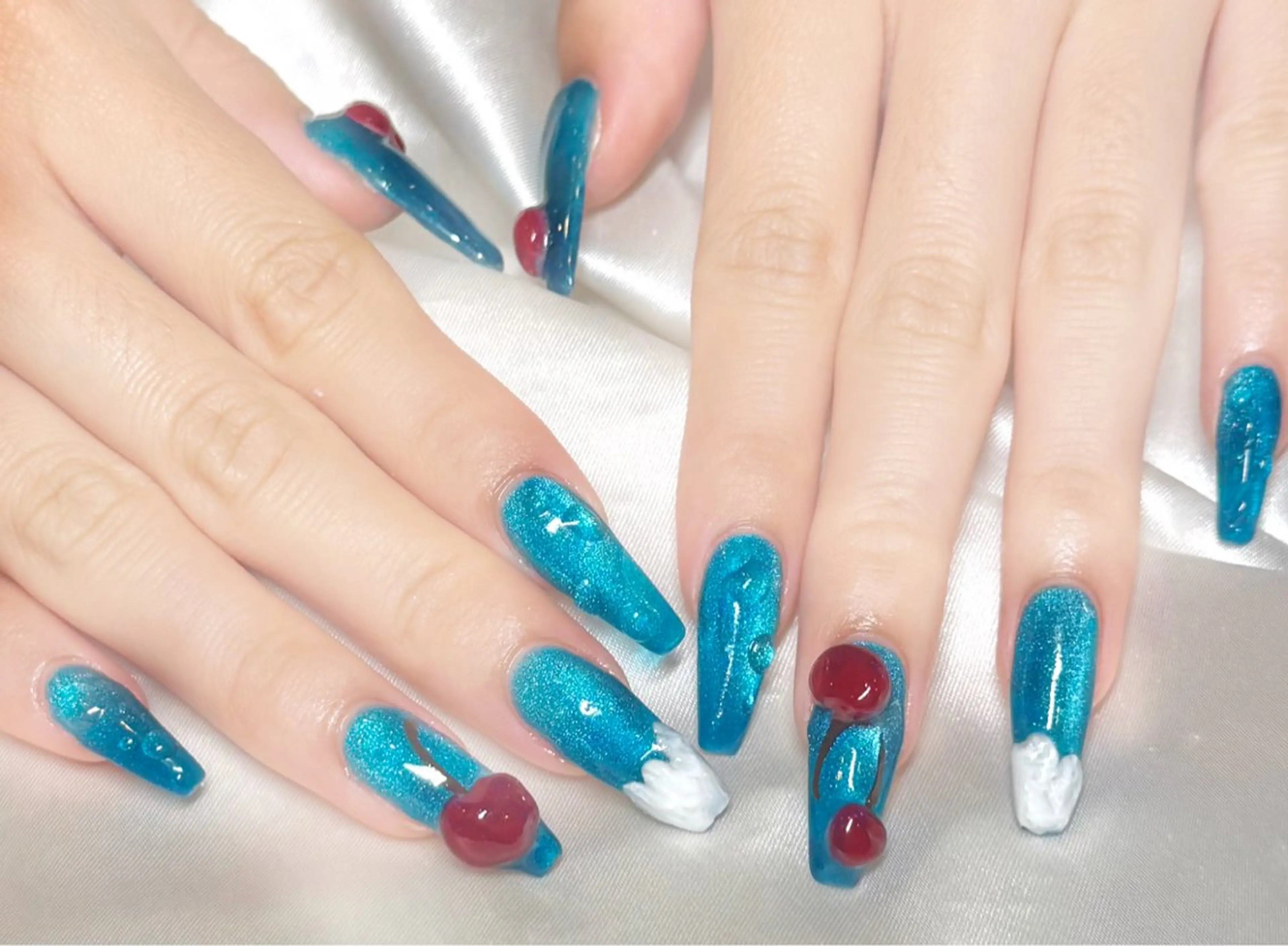 ハンド💅✨️【オフ込み】🟩チップ長さだし10本付🟩持ち込み120分アートコース💖の写真