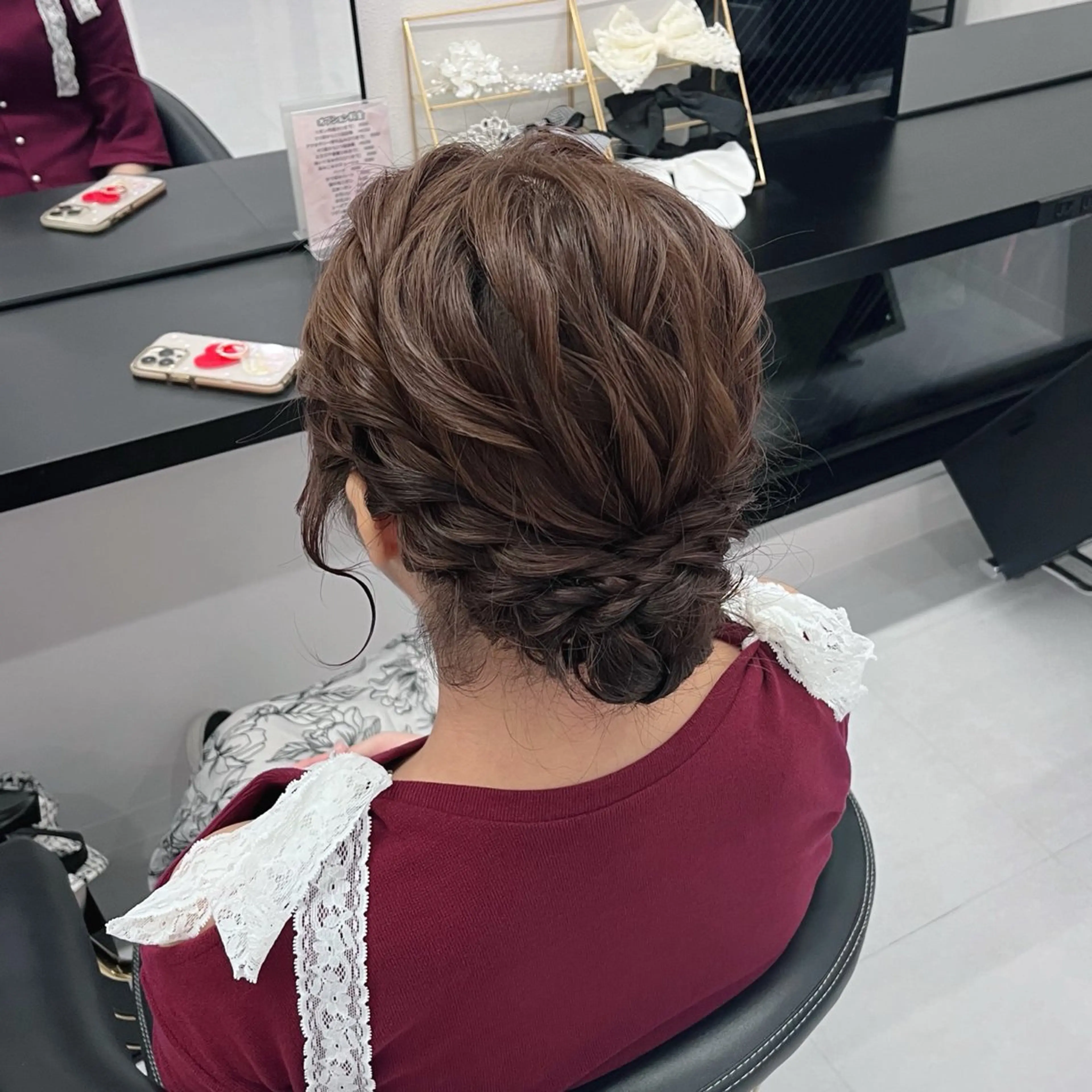 ミディアム ヘアアレンジ 結婚式・ブライダル ヘアセット MILD by 17 秋葉原 ‪♡みづき♡のヘアスタイル