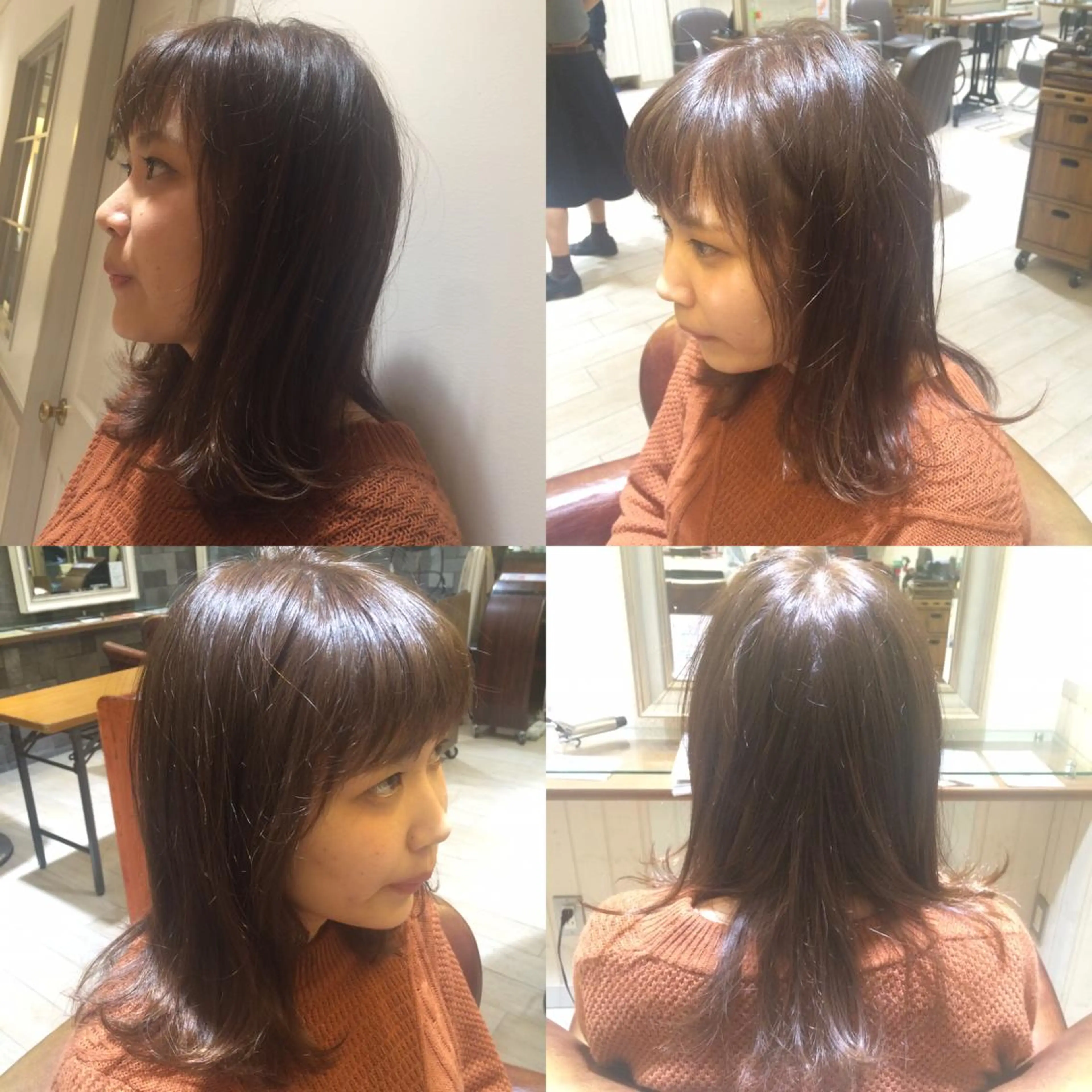 ミディアム セミロング カラー アッシュ ベージュカラー garlandeyelash所属・新中 茉莉香の眉毛・アイブロウイメージ