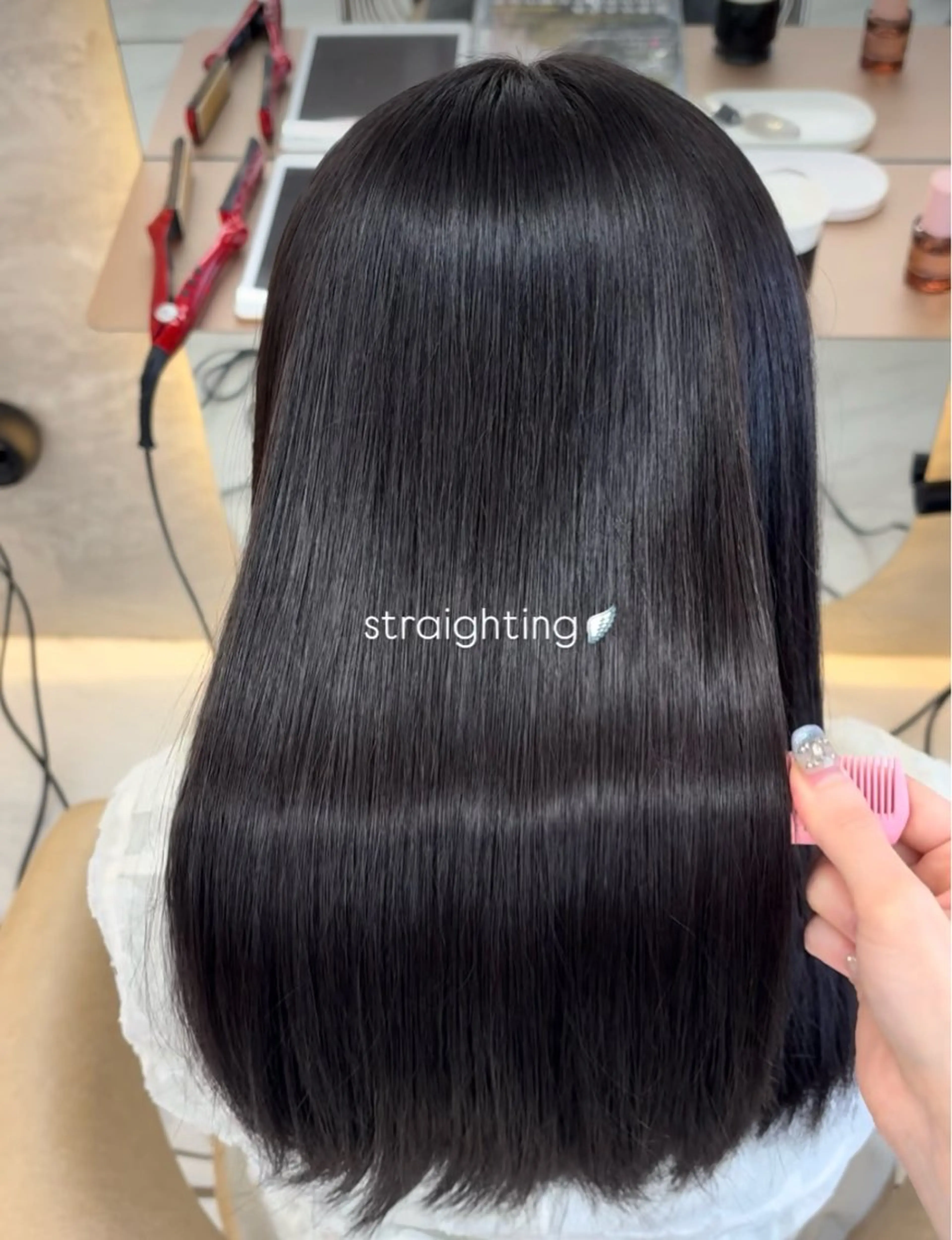 【癖毛さんにも叶う美髪矯正】縮毛矯正 ＋ スチーム付き1step treatment＋超音波アイロン🫧の写真