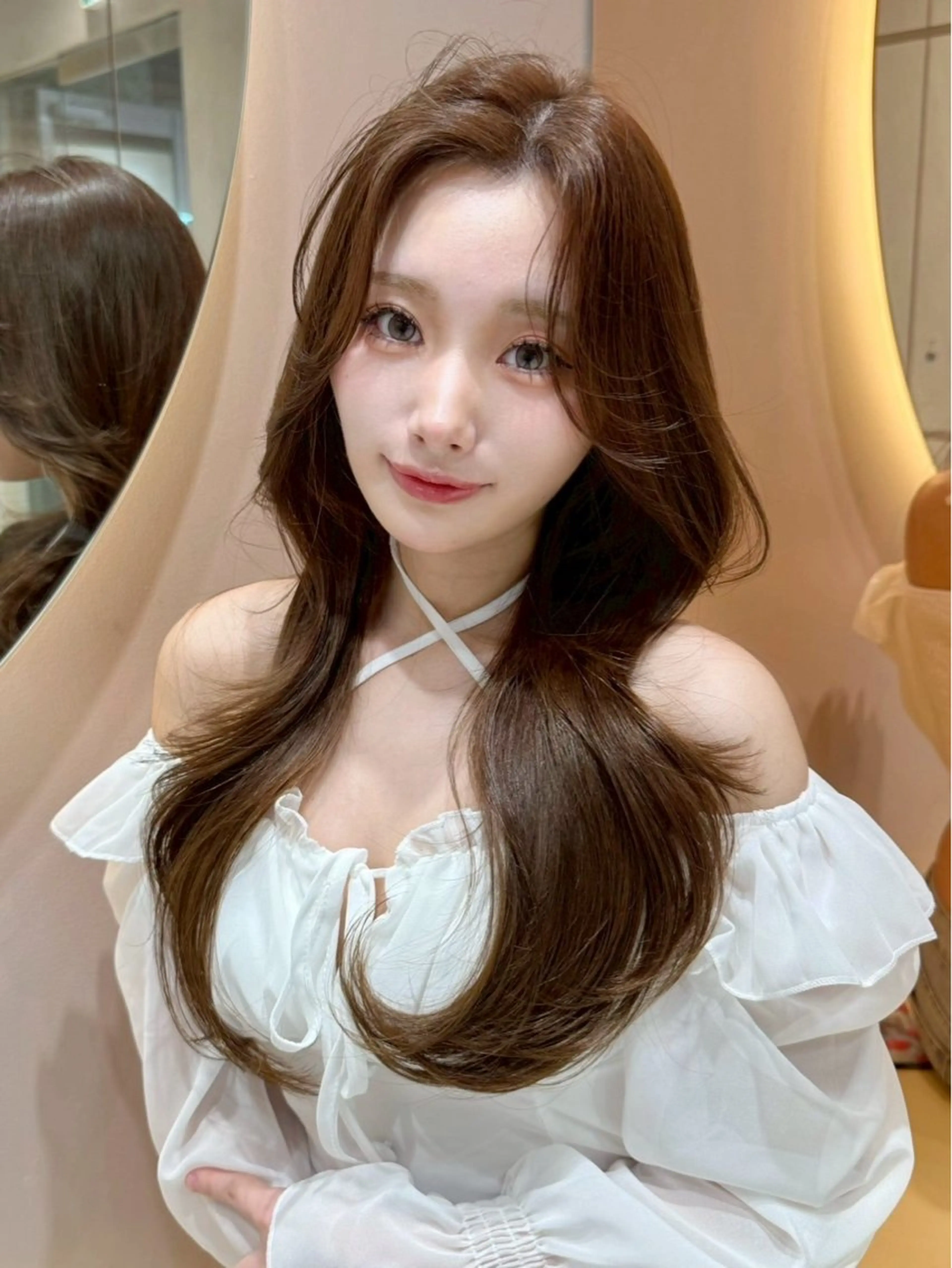 ロング カット ヘアカラー トリートメント 大宮🤍髪質改善 韓国ヘア🪽なるのヘアスタイル