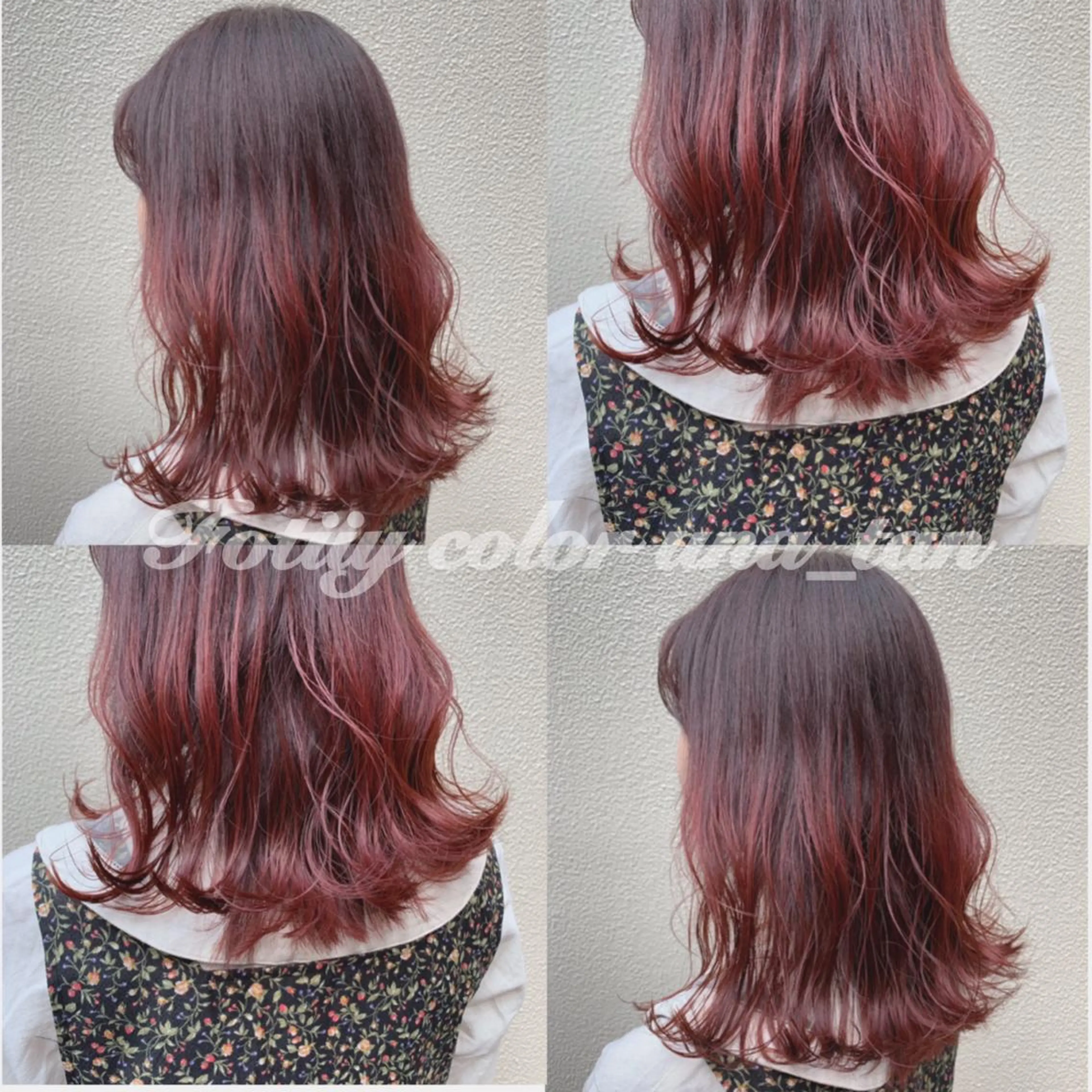 ミディアム ヘアカラー トリートメント Jewel Box所属・髪質改善ストレート 特化⭐️杉本奈稀沙のヘアスタイル