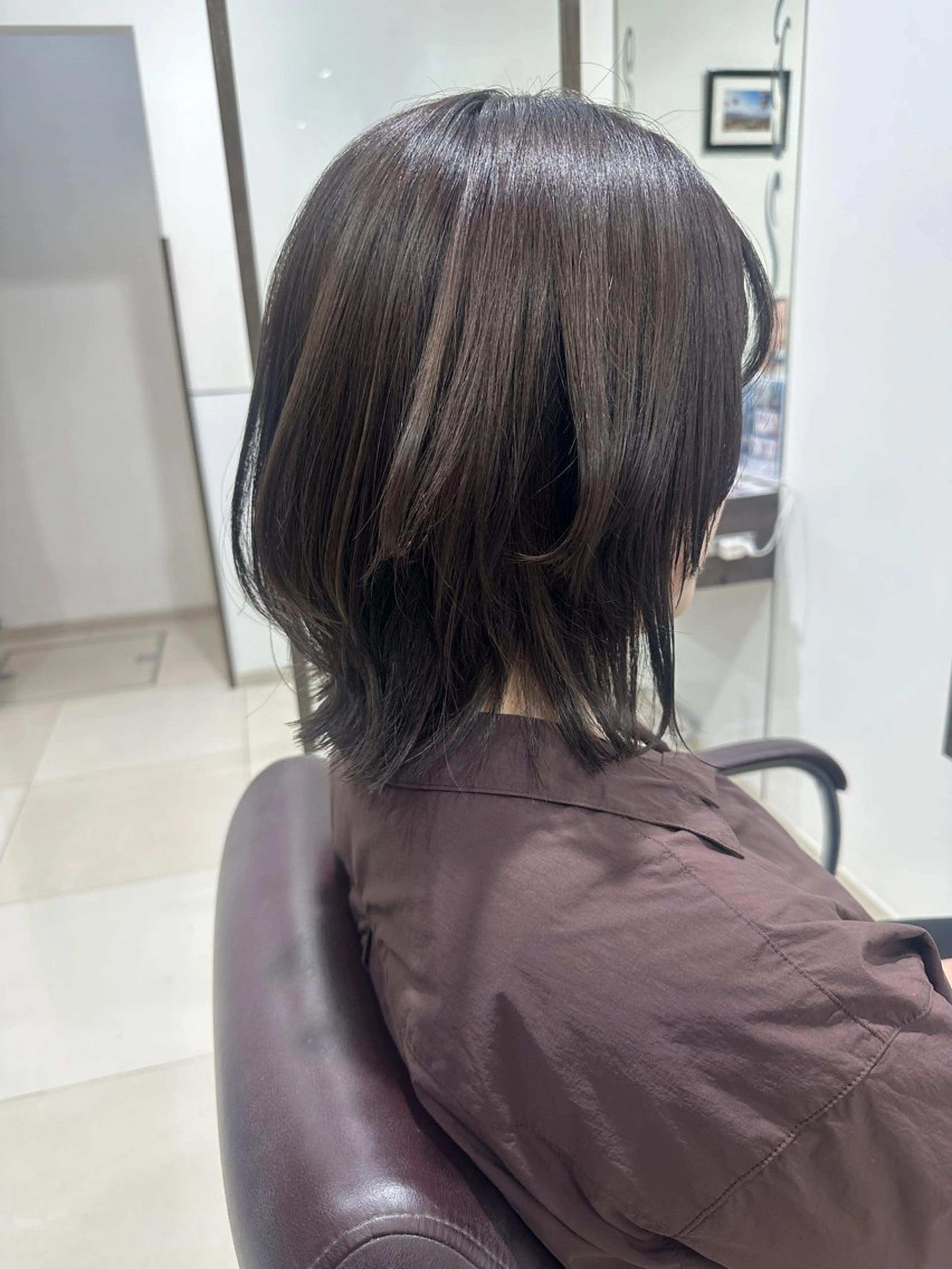 ミディアム カット ヘアカラー トリートメント 木曜日空きあり👍 に合わせスタイル👍のヘアスタイル