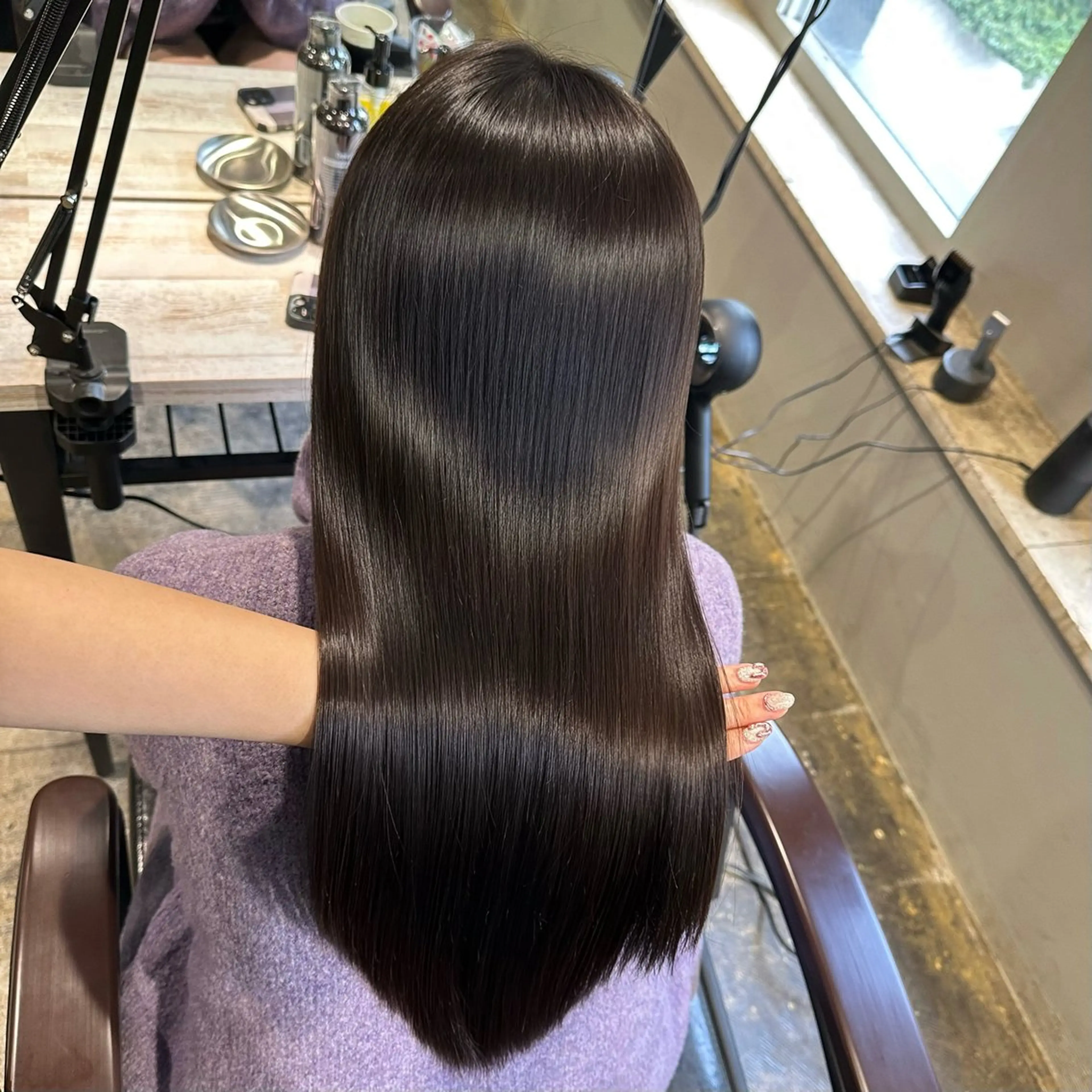 🩵ミニモ限定🩵 美髪矯正+似合わせカット+ケアカラー+トリートメント🤍の写真