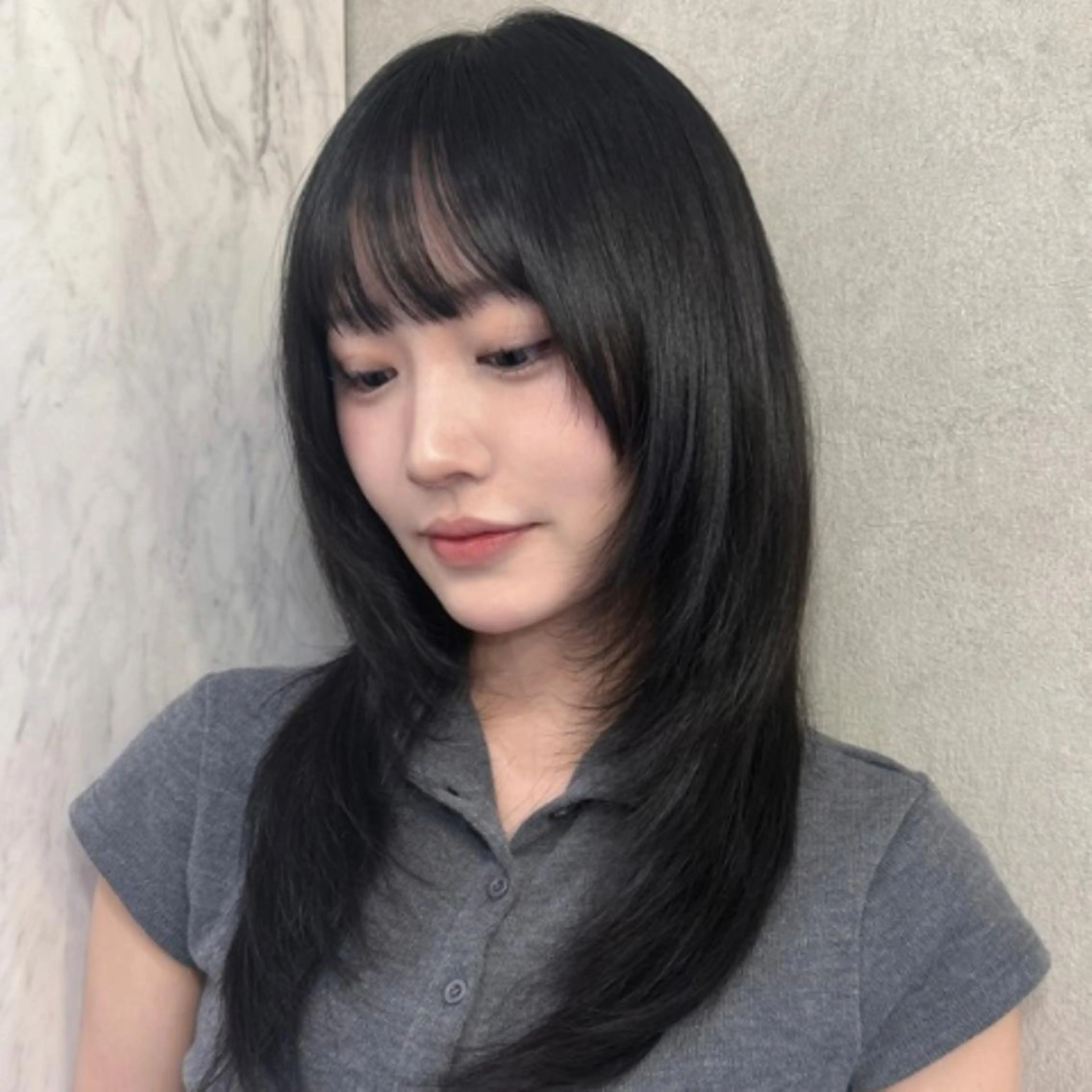 ロング カラー カット ヘアカラー トリートメント loombySea/ 韓国ヘア/髪質改善のヘアスタイル