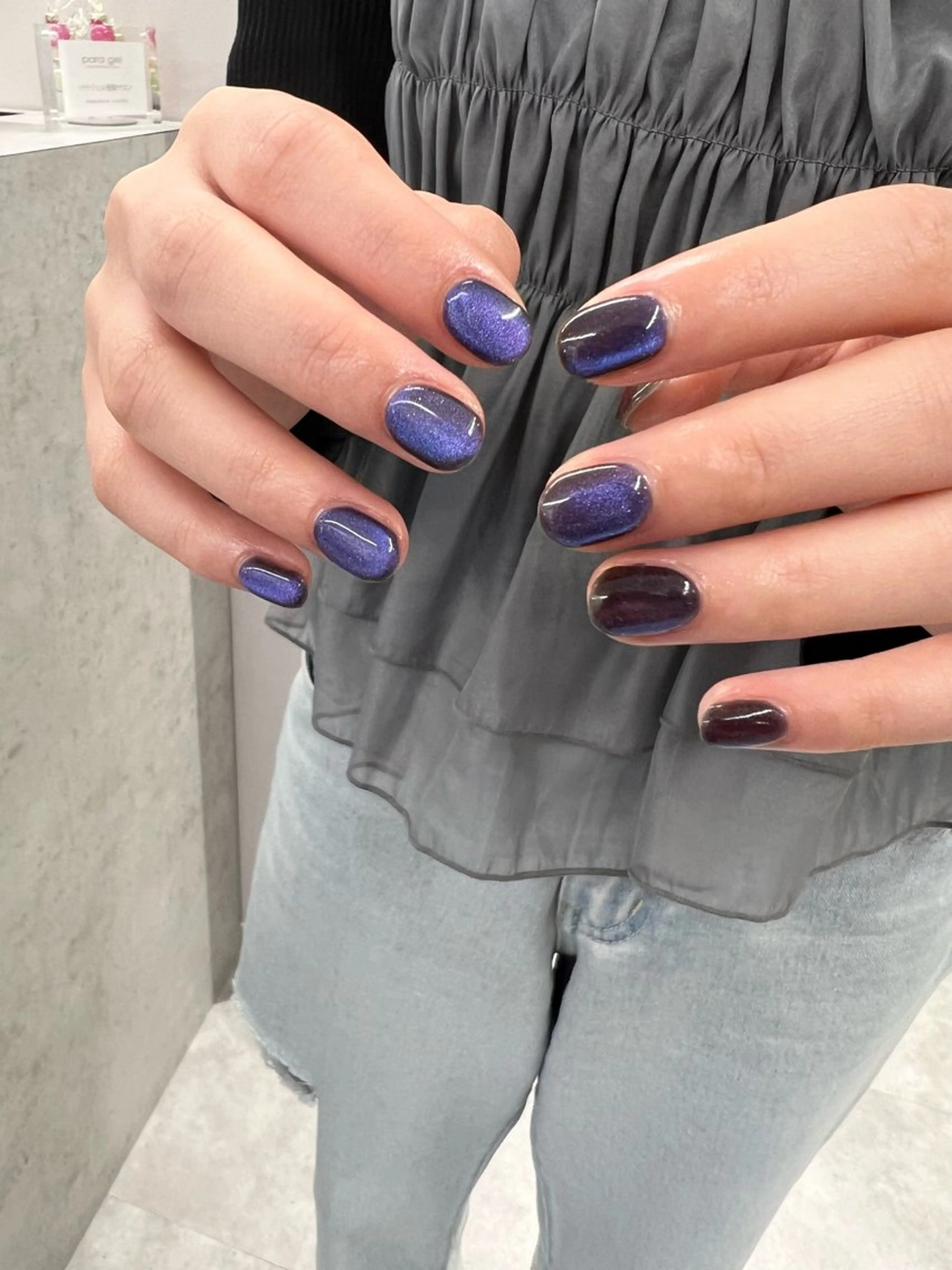 ネイル フラッシュネイル ジェルネイル 韓国ネイル マグネットネイル メンズネイル ハンドネイル ハンドケア Bana_ Nailのネイルデザイン