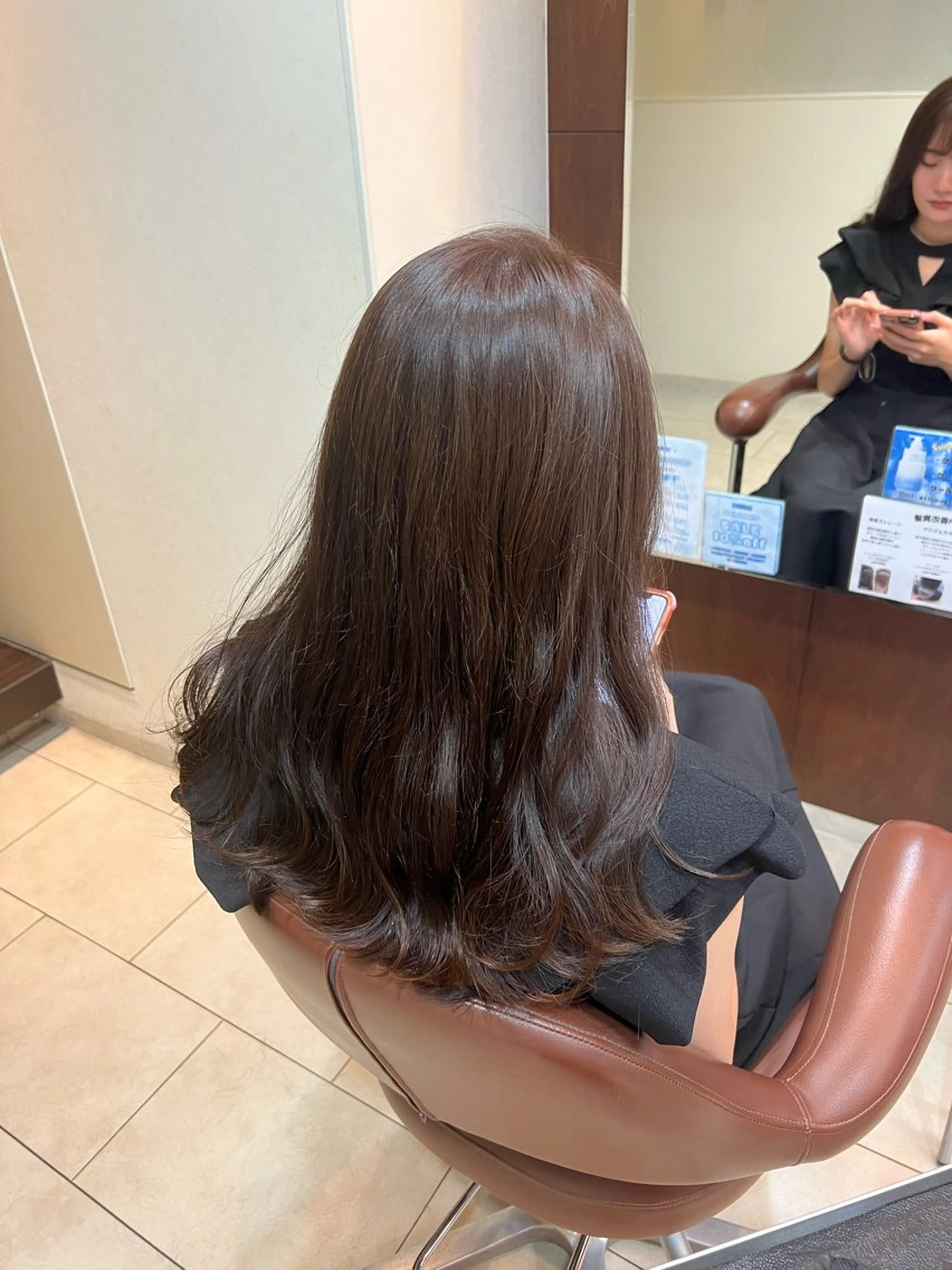ロング カラー 田中 月菜のヘアスタイル