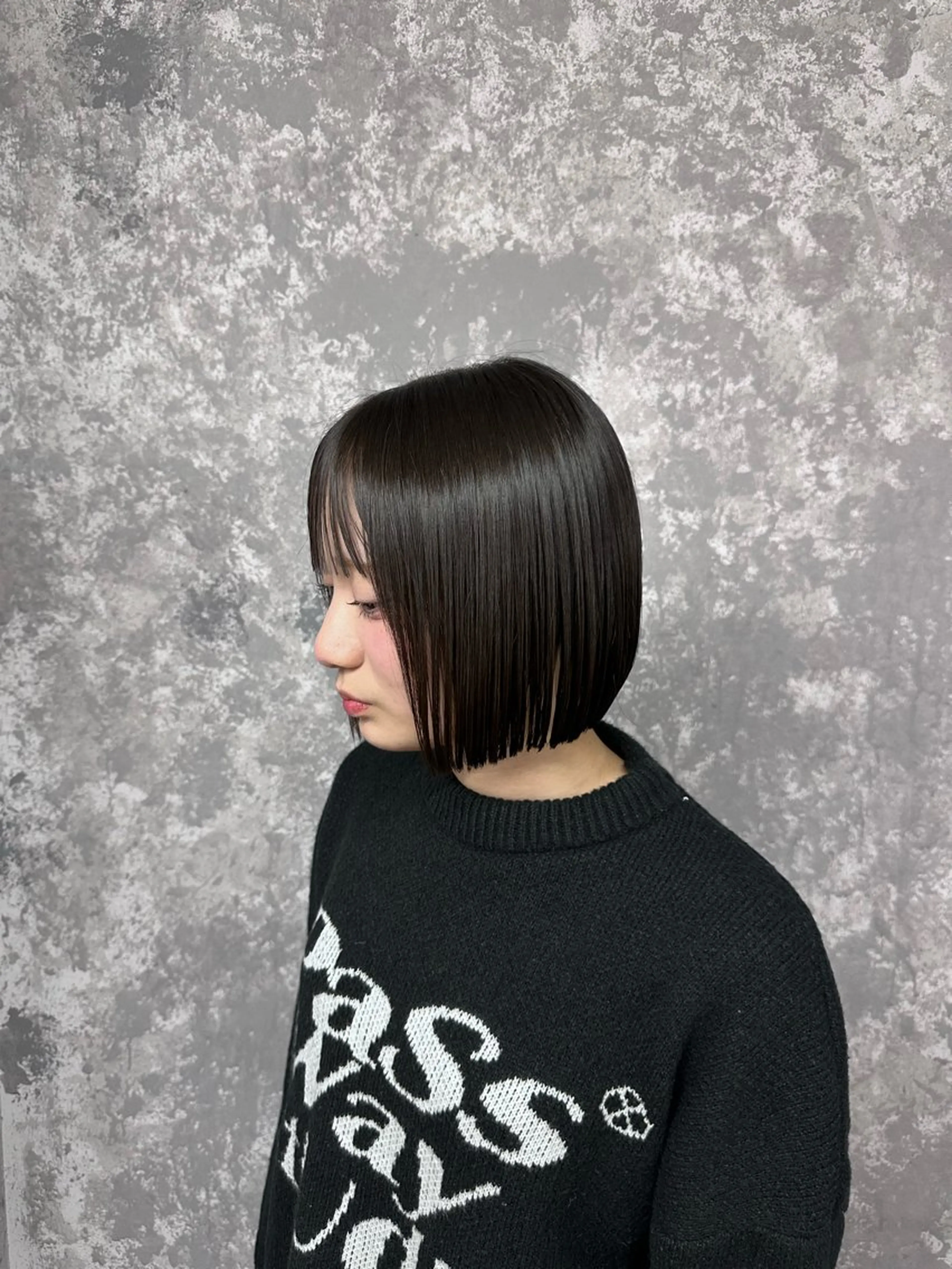 ショート カラー 🎀ボブカット🤍 💙韓国風パーマみくのヘアスタイル