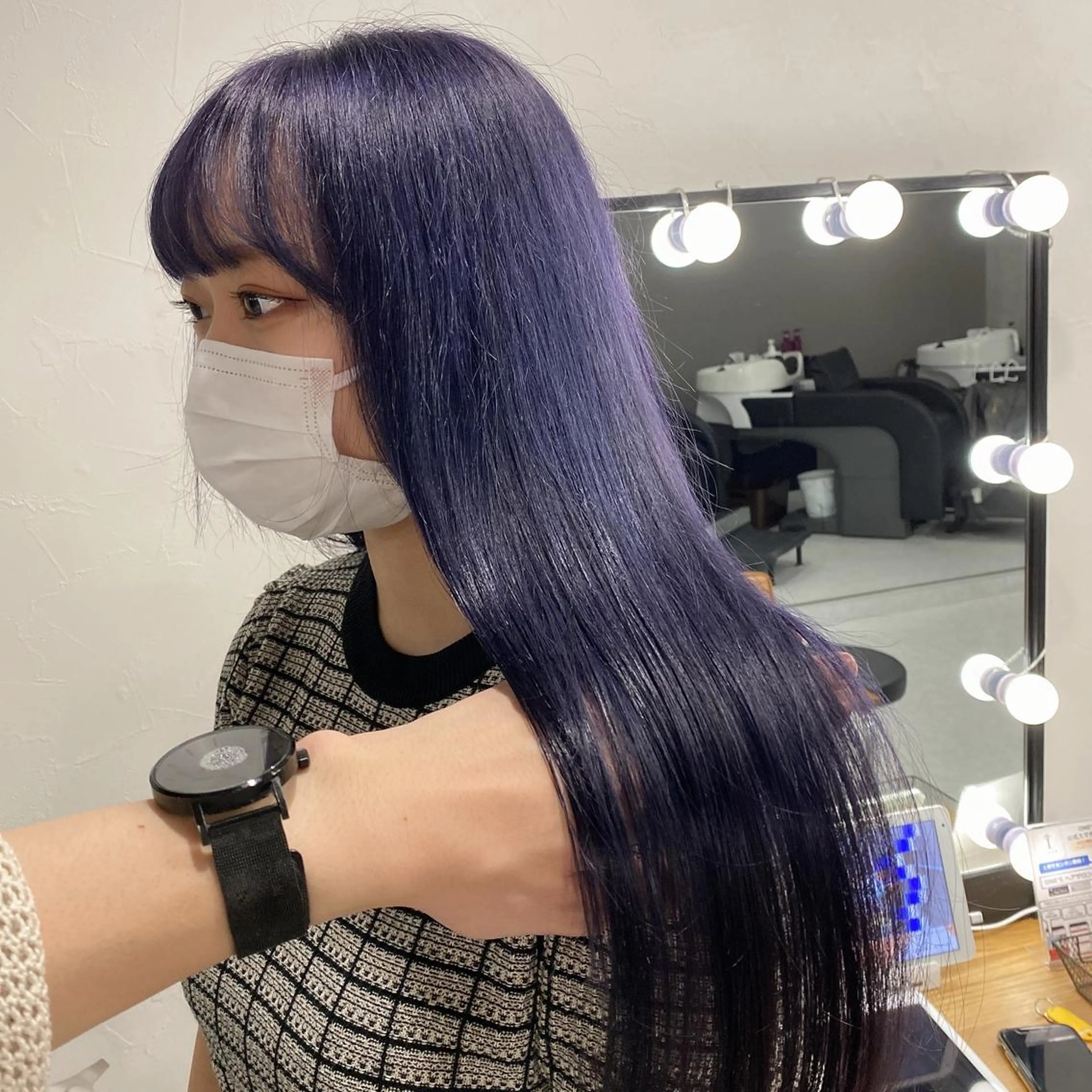セミロング カラー ヘアカラー トリートメント ヘアセット ハイトーン×韓国ヘア 💍tiam💍のヘアスタイル