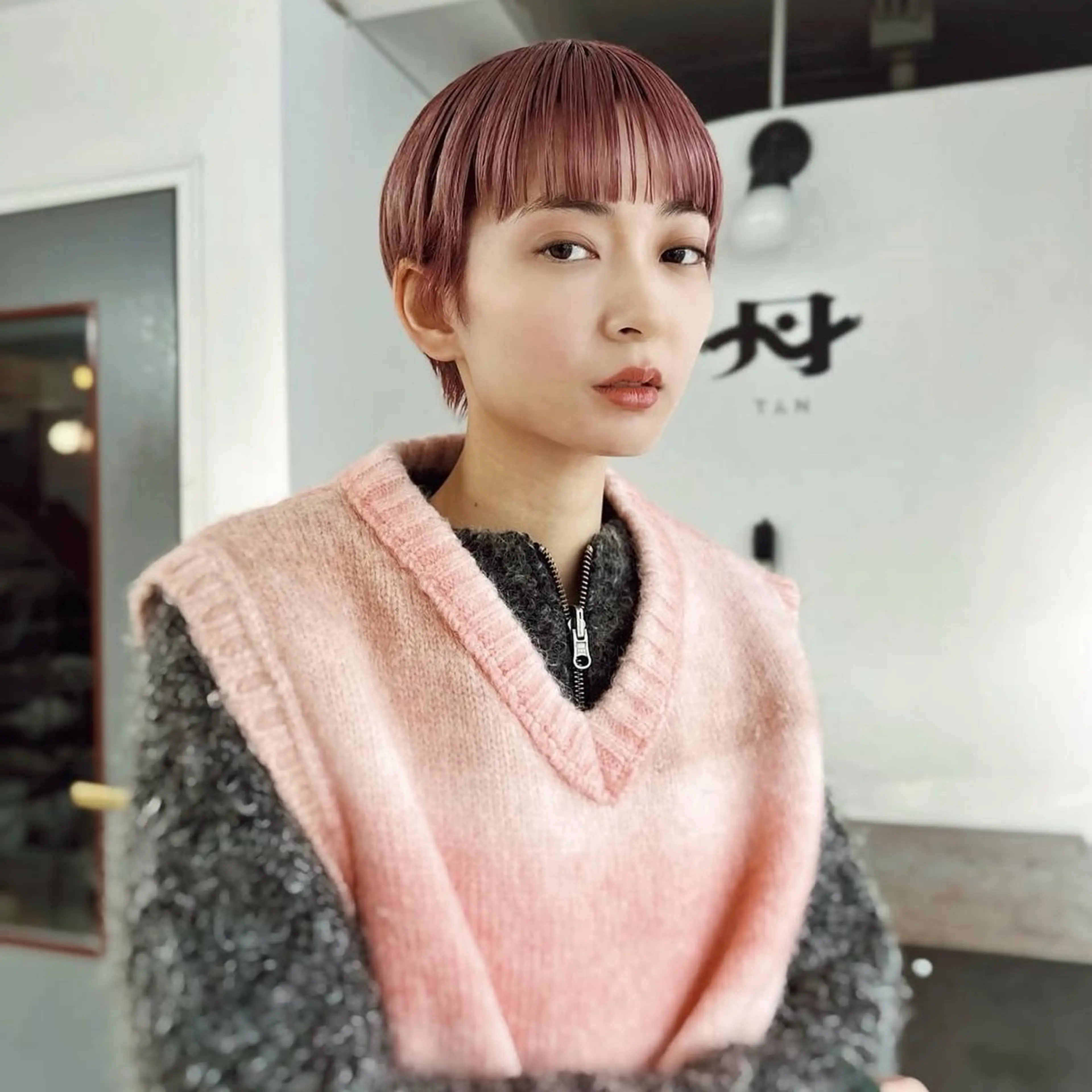 ショート カラー ☆RUO☆/ハイトー ンBob/デザインのヘアスタイル