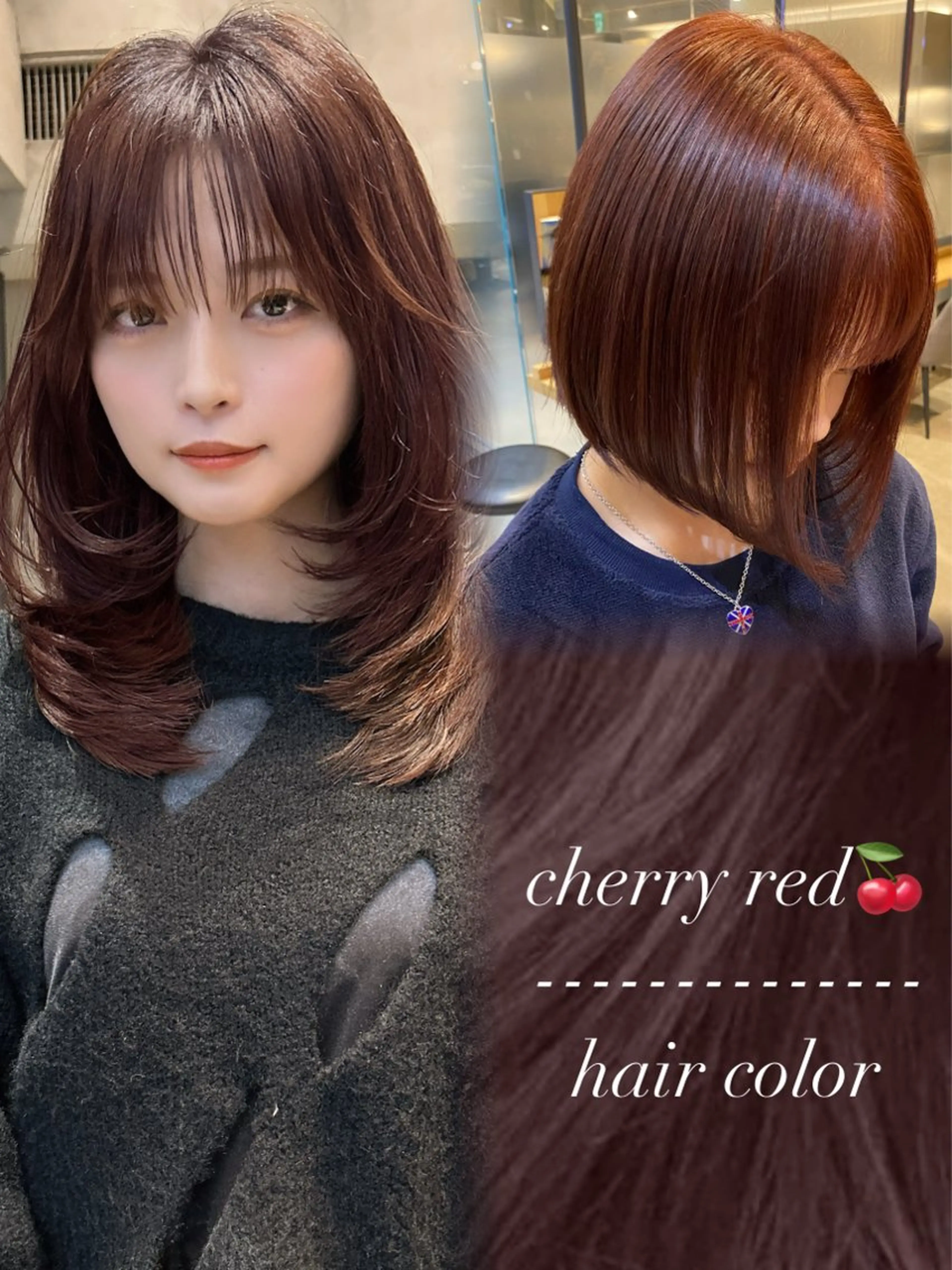 ミディアム カラー カット ヘアカラー トリートメント ❣️韓国レイヤー ❣️渡部晃輝のヘアスタイル