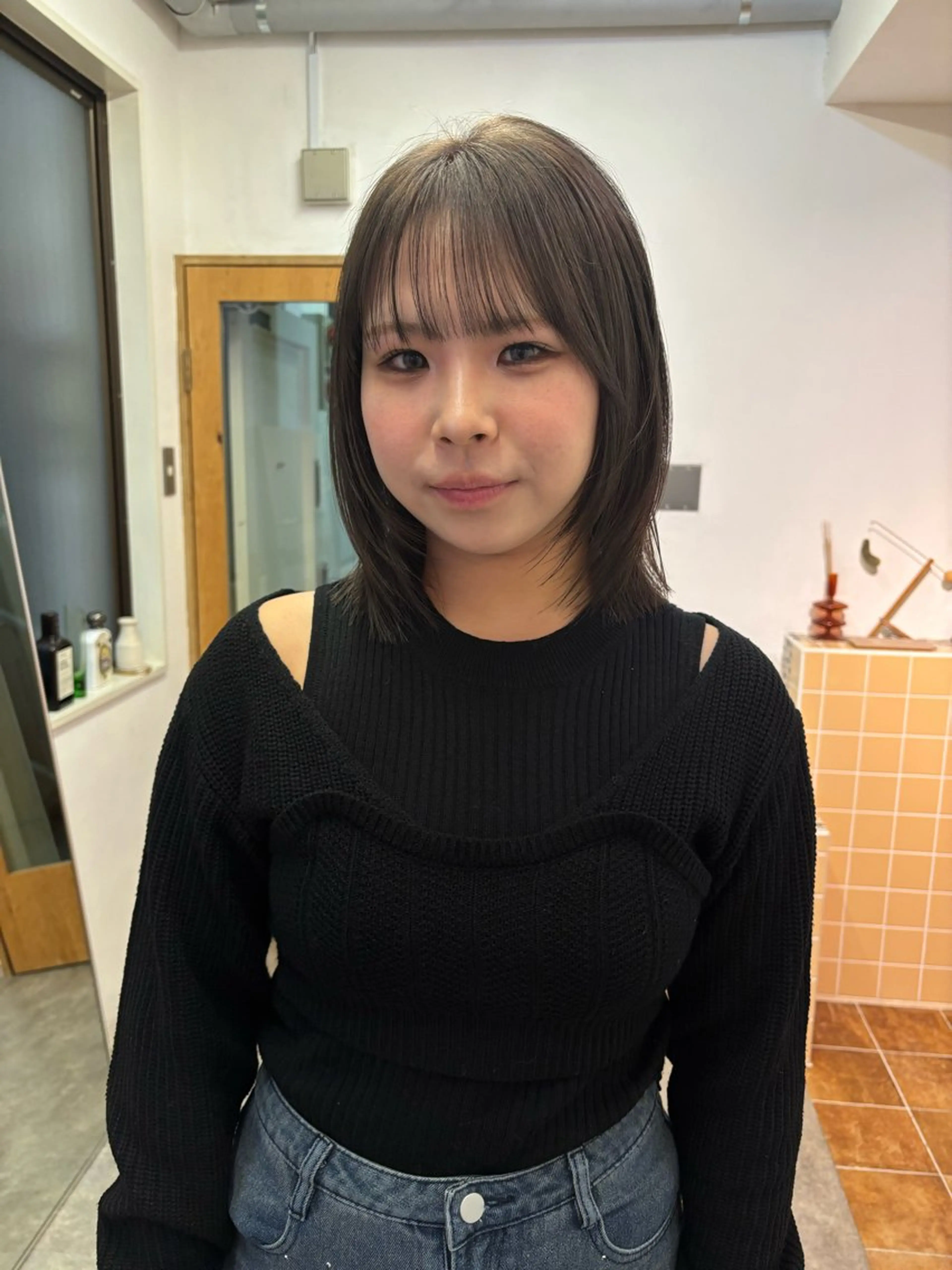 ミディアム カラー カット ヘアカラー sakura🌸 レイヤー/nelkeのヘアスタイル