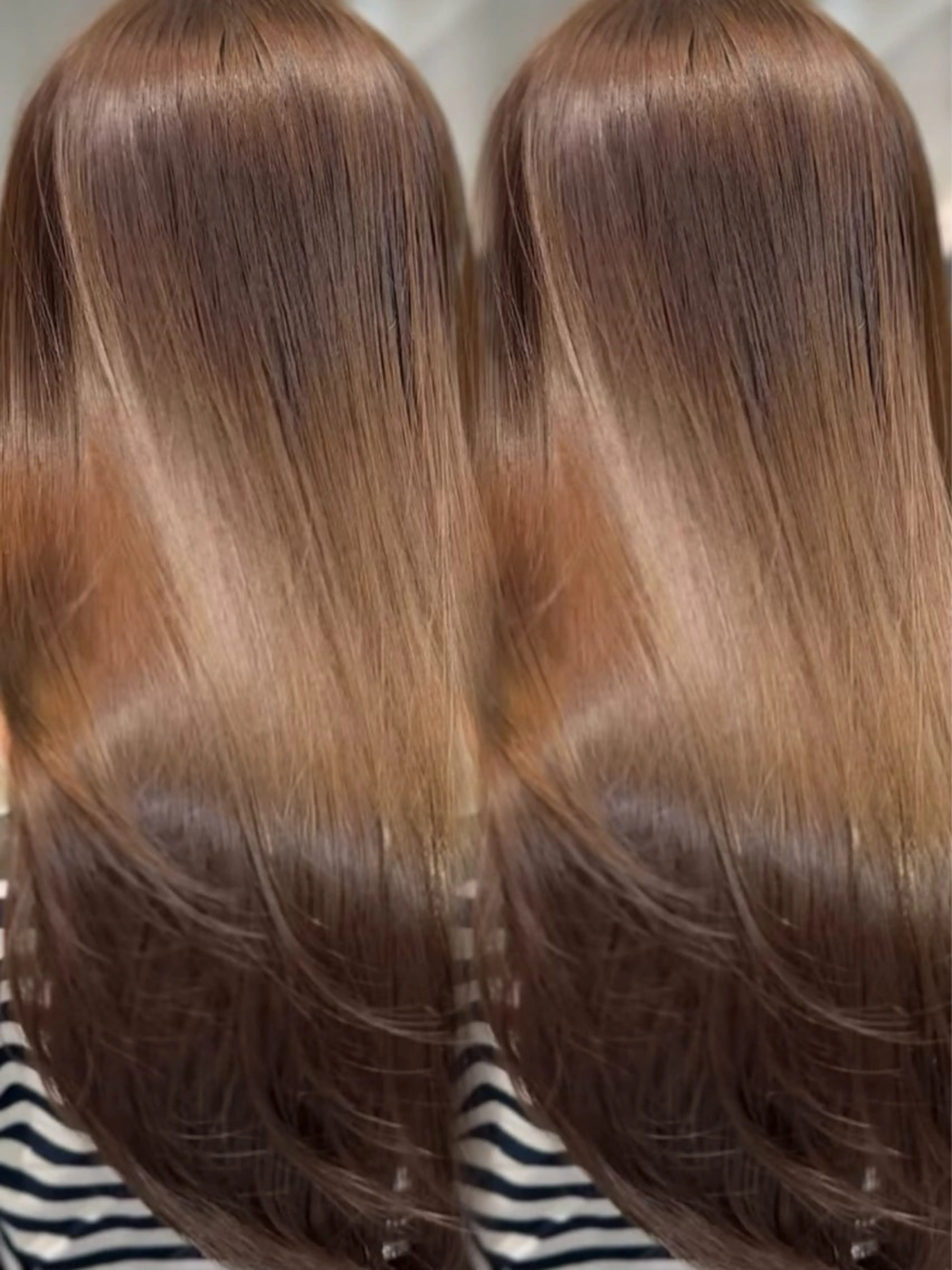 ロング カラー パーマ ケアカラー 髪質改善 縮毛矯正 トリートメント ストレートパーマ ヘアカラー 縮毛矯正 ONYX 表参道所属・表参道/ハイライト 髪質改善ストレートのヘアスタイル