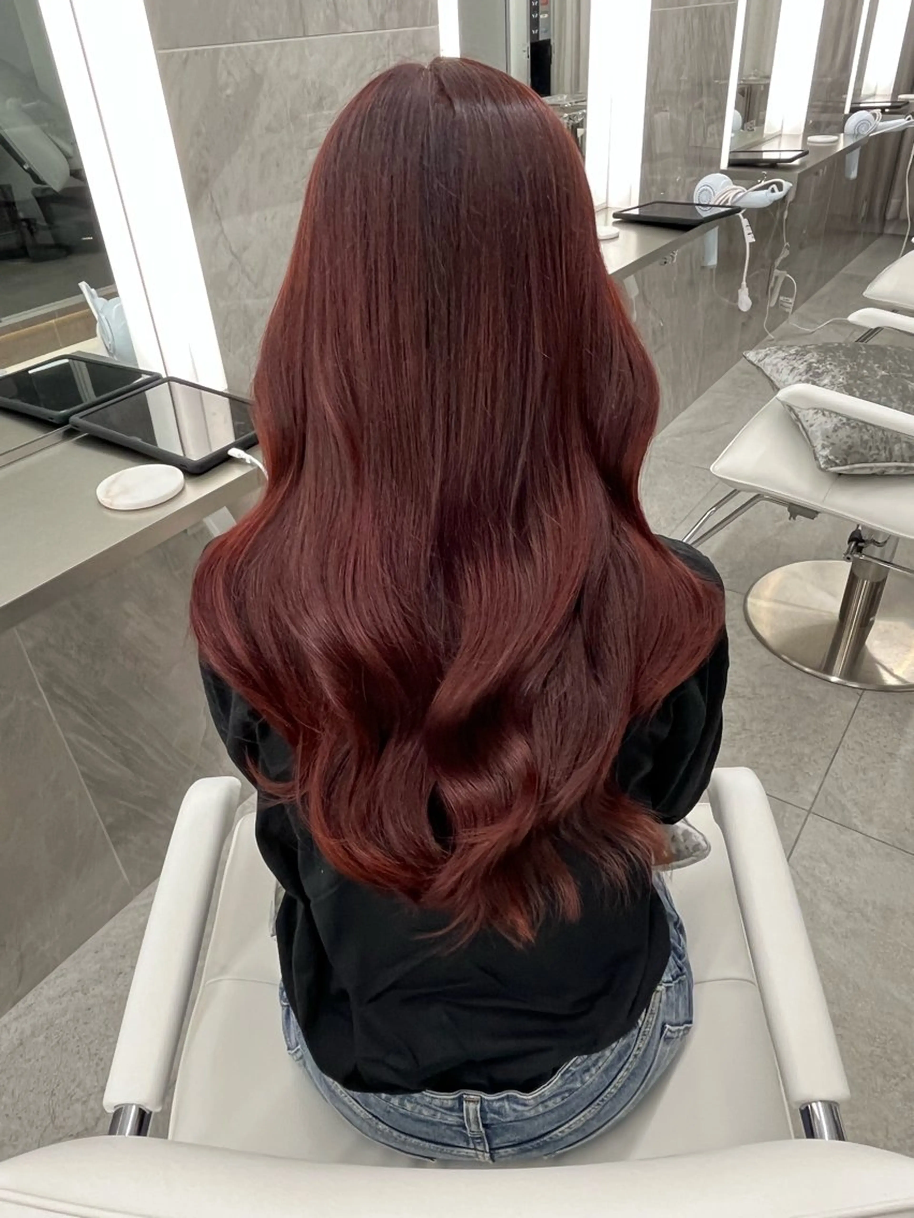 ロング カラー ヘアカラー 國藤 彩のヘアスタイル