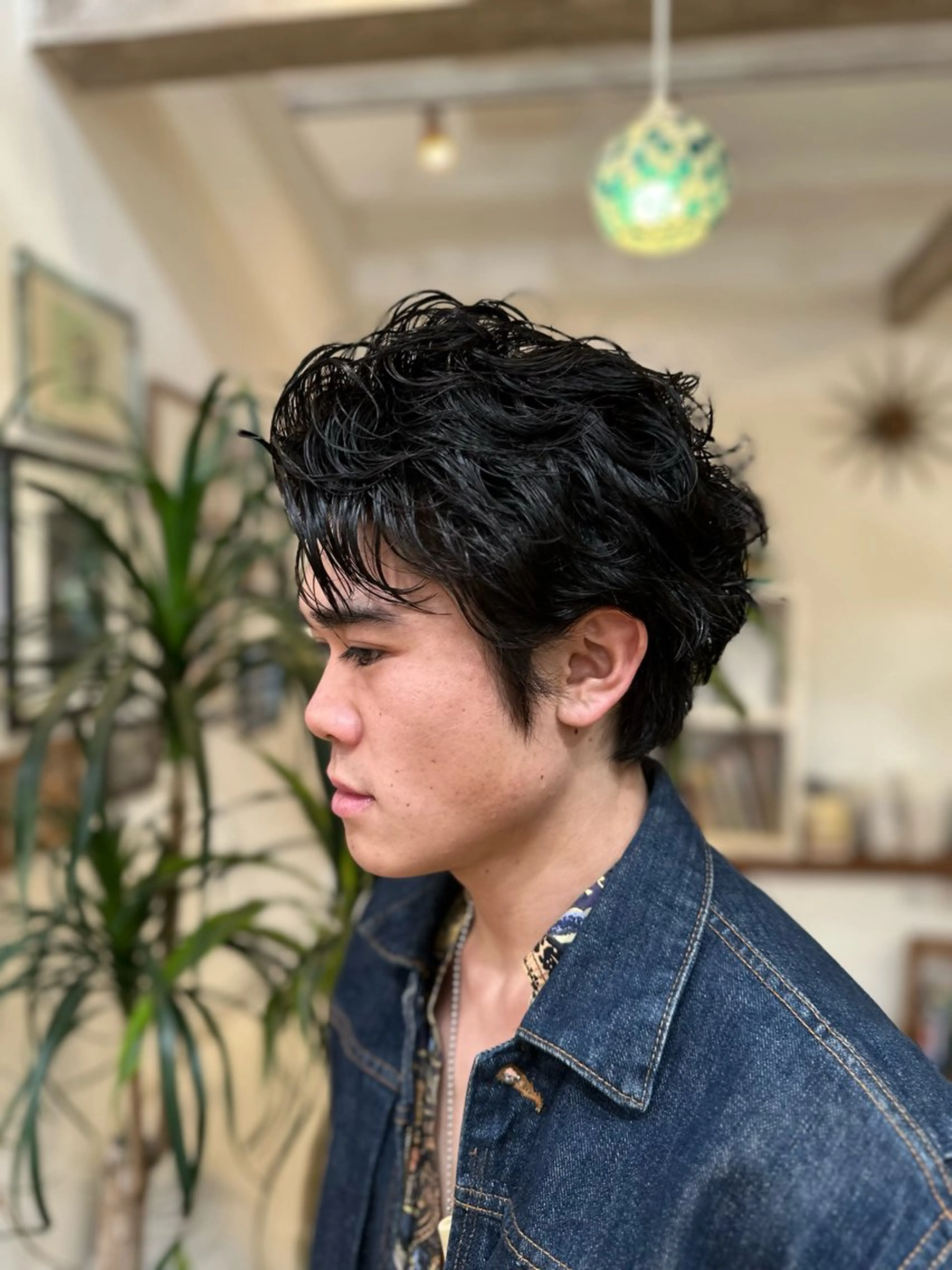 ミディアム パーマ メンズ ミディアムパーマ メンズパーマ カット パーマ KAKERU/ボブ/ ショート/パーマ🌱のヘアスタイル