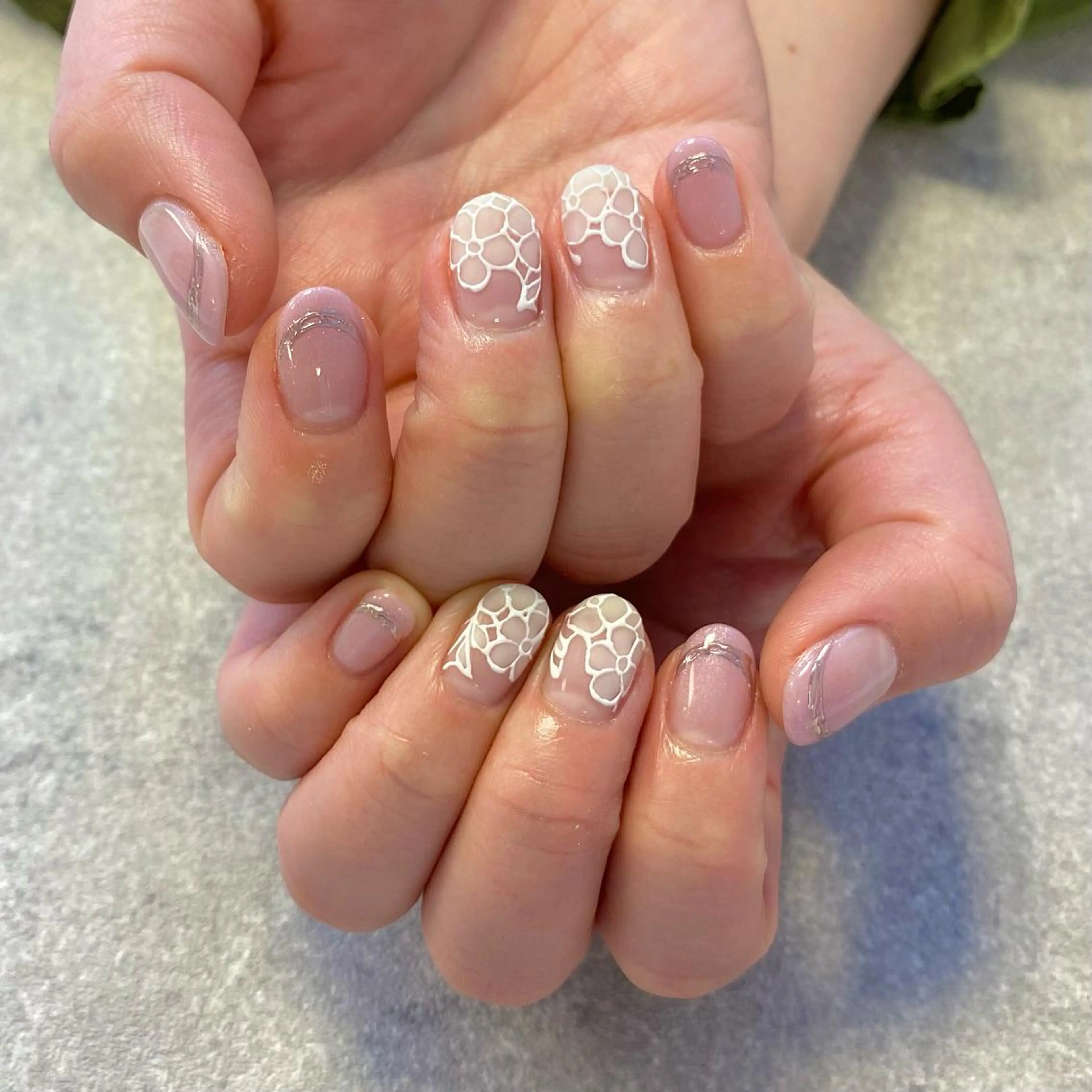 ネイル フットネイル フレンチネイル ジェルネイル ガラスフレンチ グラデーション NUMAZAWA KASUMIのネイルデザイン