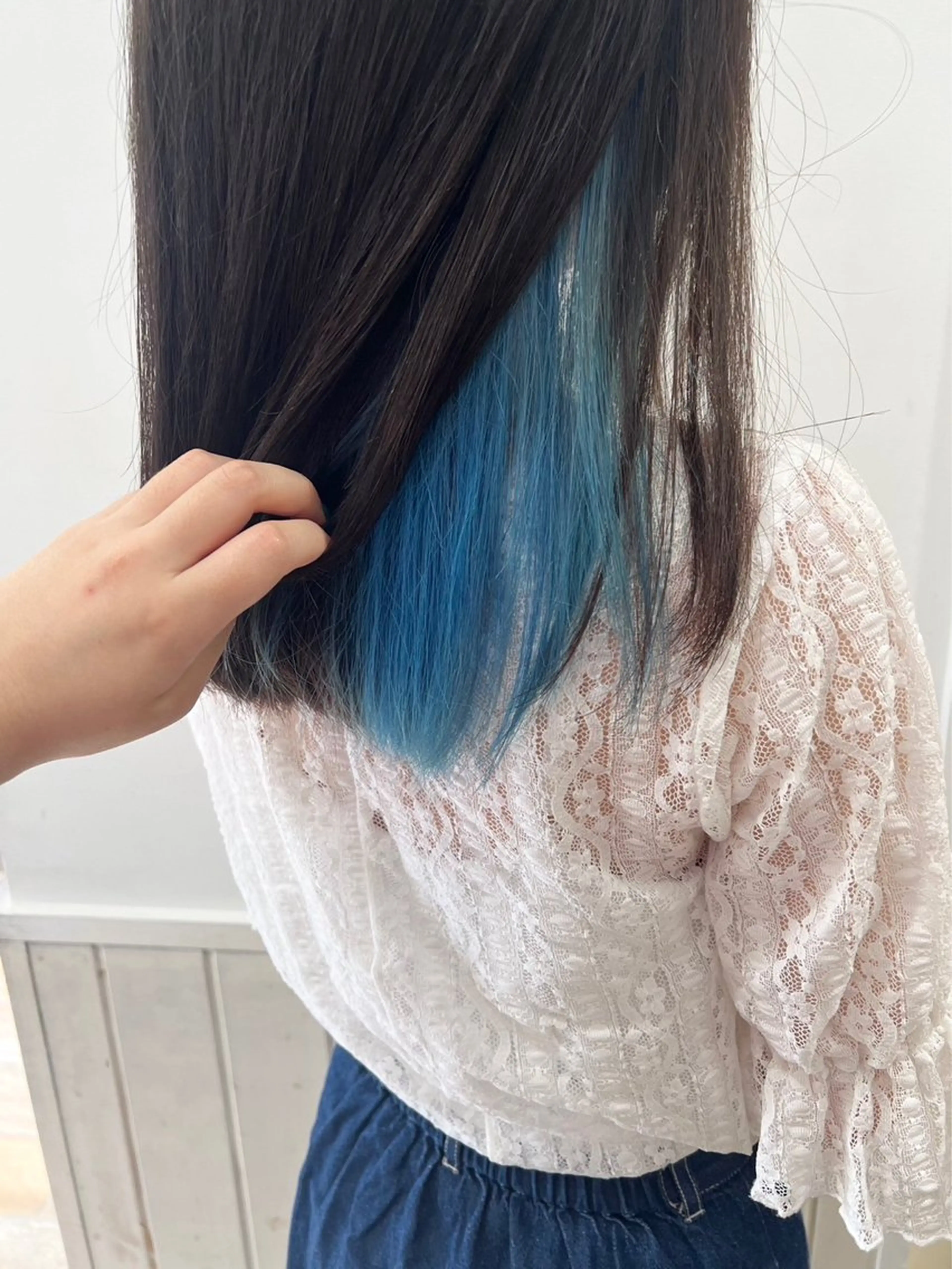 セミロング カラー インナーカラー ショートカット 💎ゆうき💎のヘアスタイル