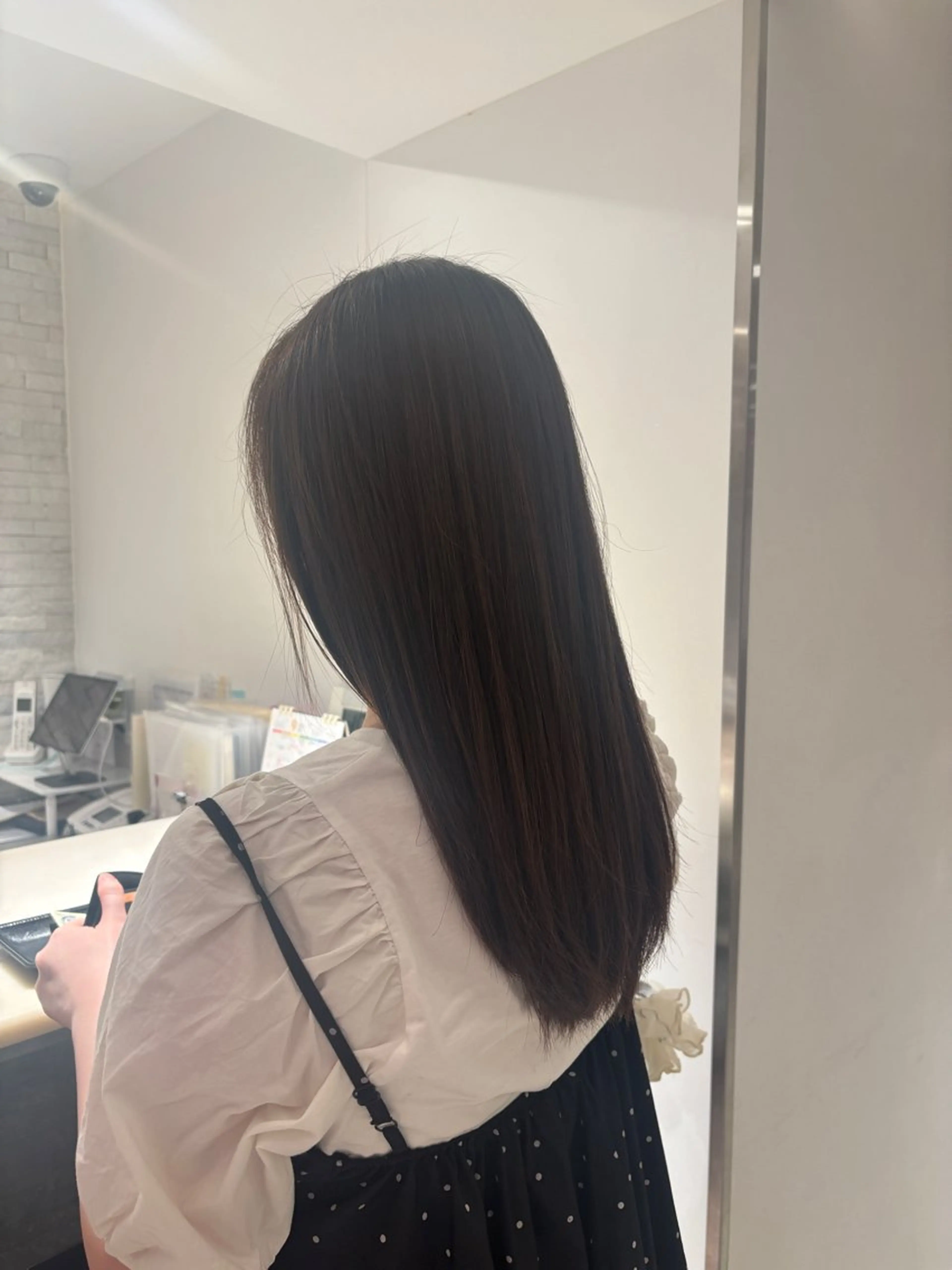 セミロング 縮毛矯正 🫧Miyu パーマ 縮毛🫧のヘアスタイル