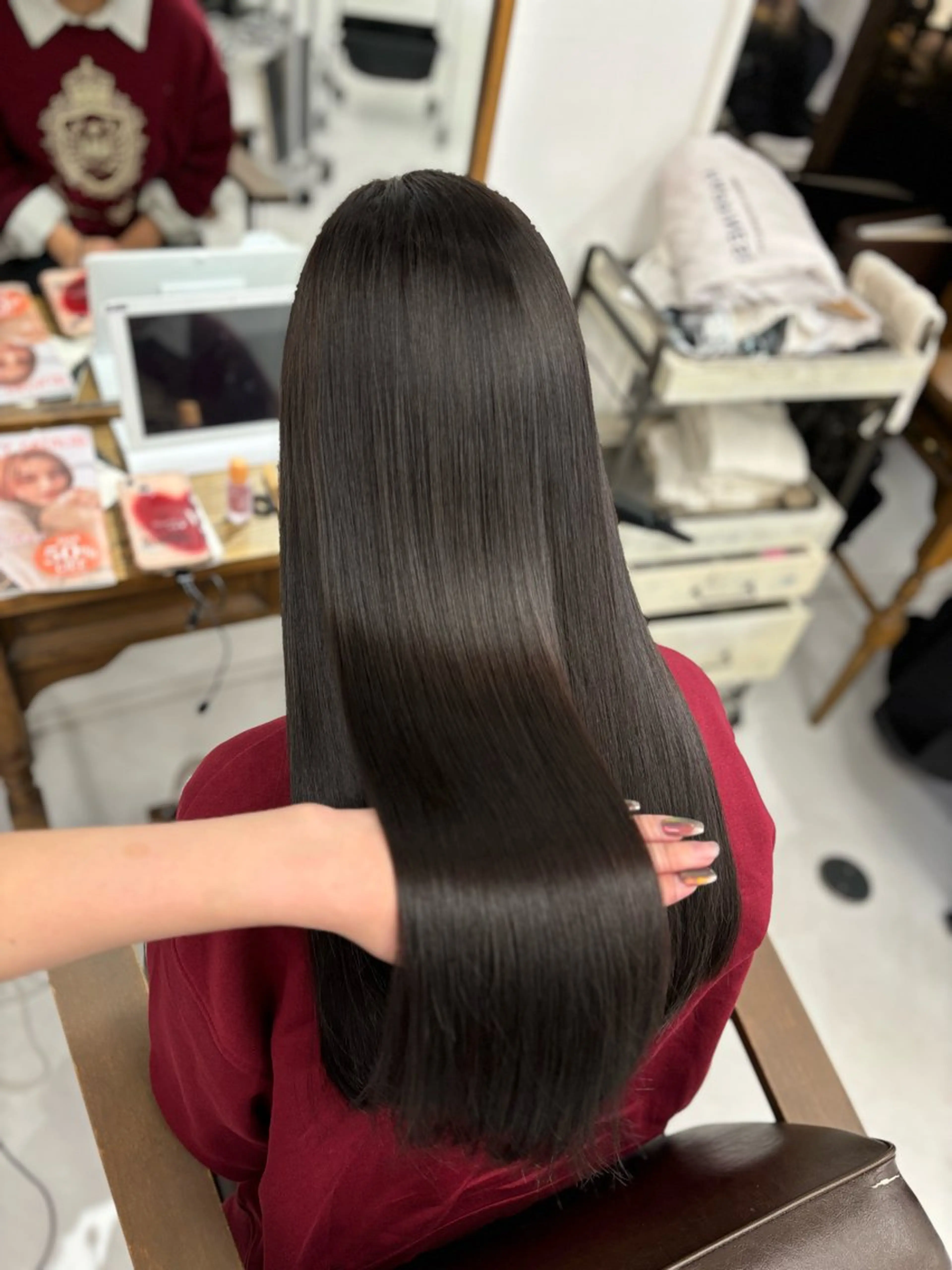 【最高級な髪色・髪質に✨️】《カット+ブリーチなしダブルカラー+超高濃度水素髪質改善TR》ノンダメージサロン認定💮の写真