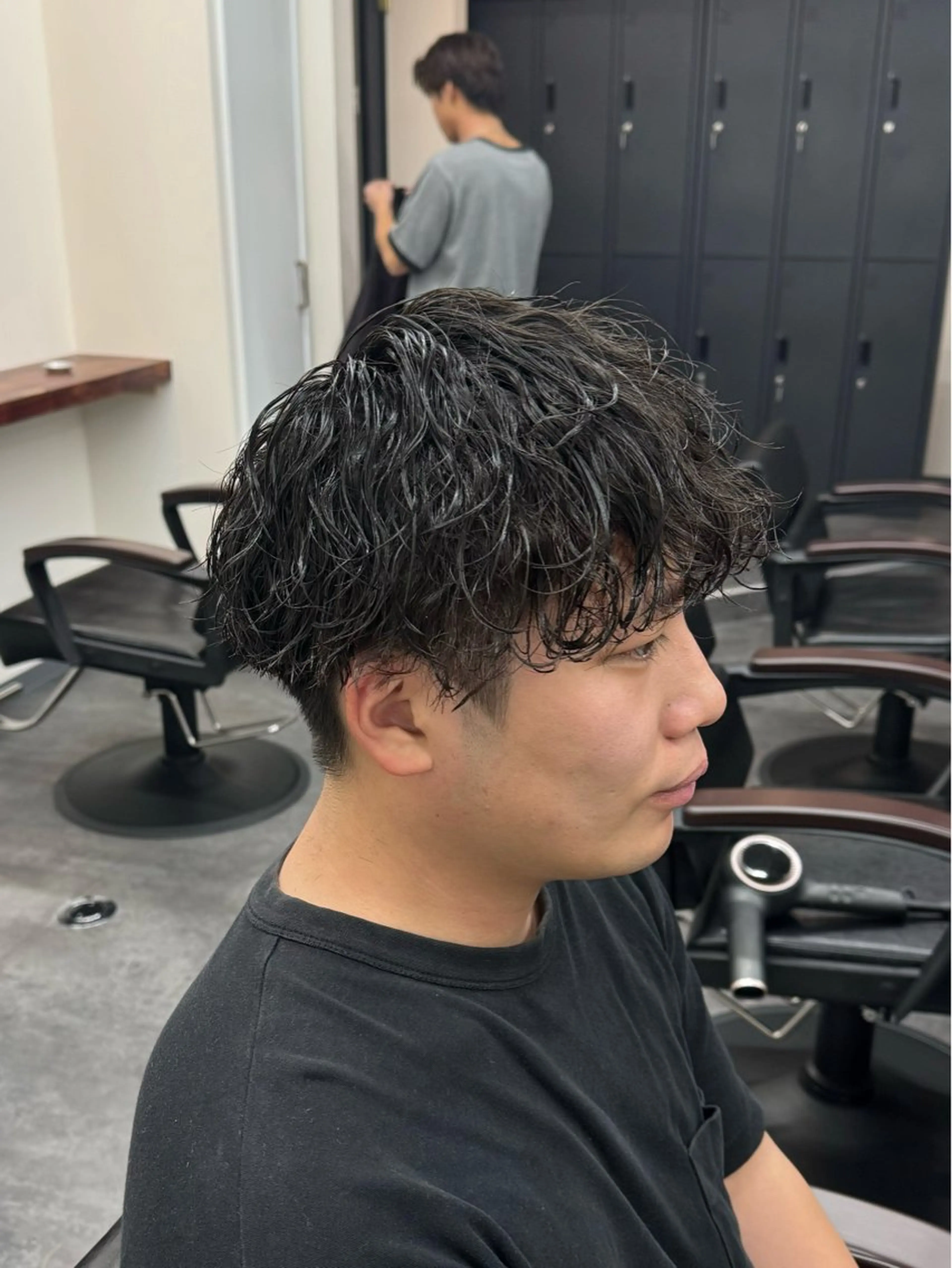 パーマ メンズ 波巻きパーマ カット パーマ 柏メンズカットパーマ NO.1タイチのヘアスタイル
