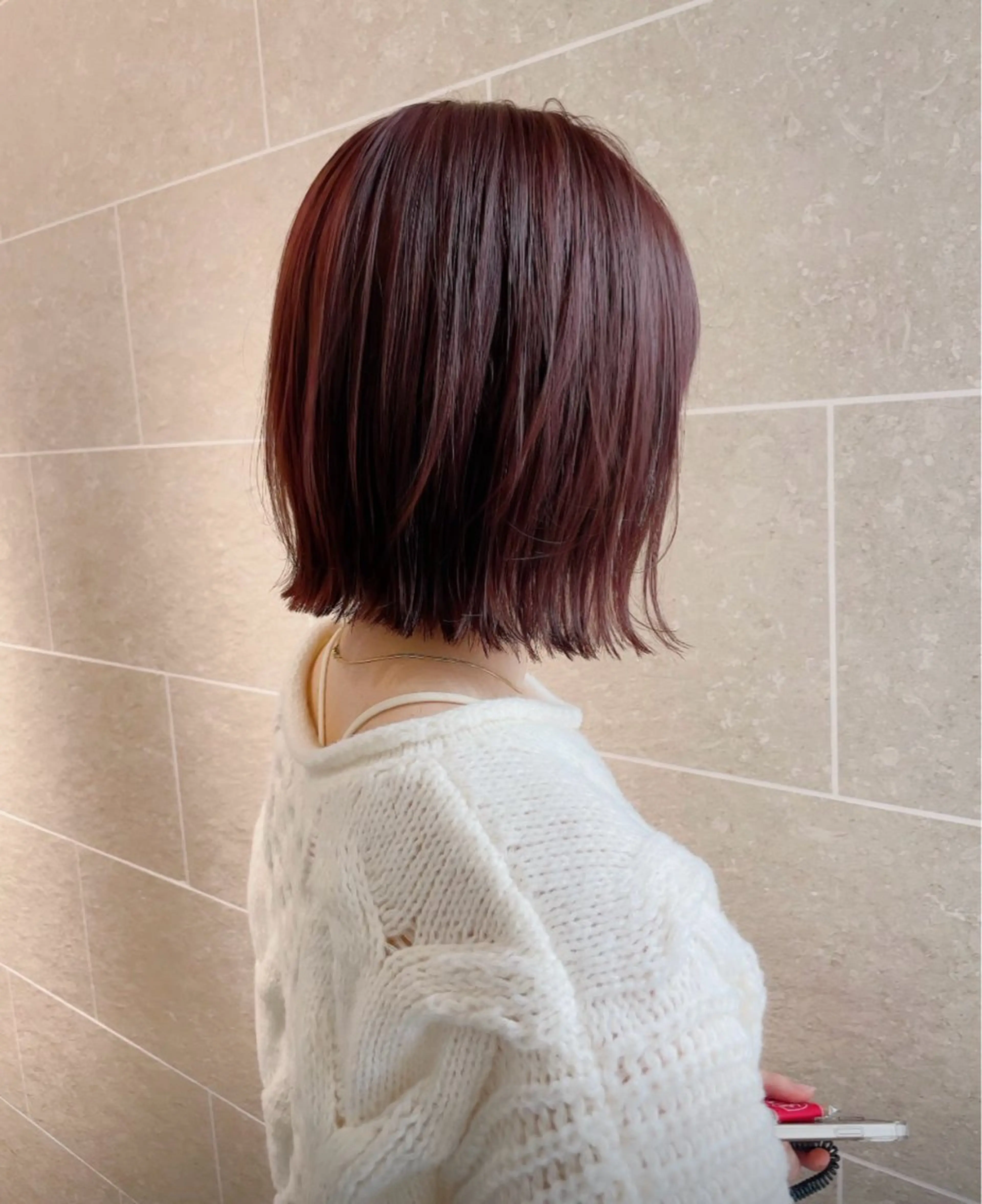 ミディアム カラー ブラウンカラー ピンクカラー ピンクブラウン トリートメント ヘアカラー トリートメント 🫧艶カラー×カット 🫧　harunaのヘアスタイル