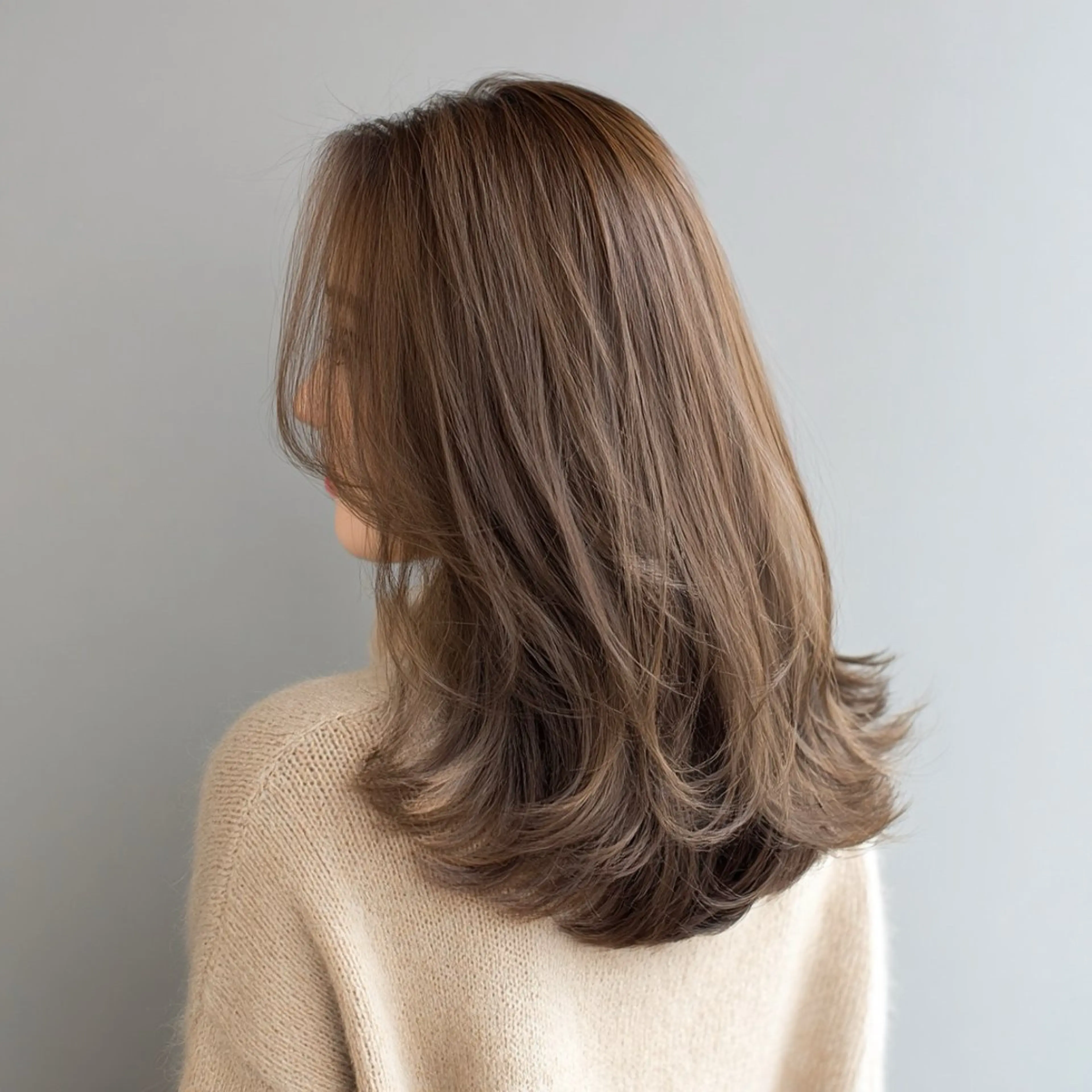 セミロング カラー ヘアカラー トリートメント 池袋/ミニモSALE GLADGE🩵のヘアスタイル