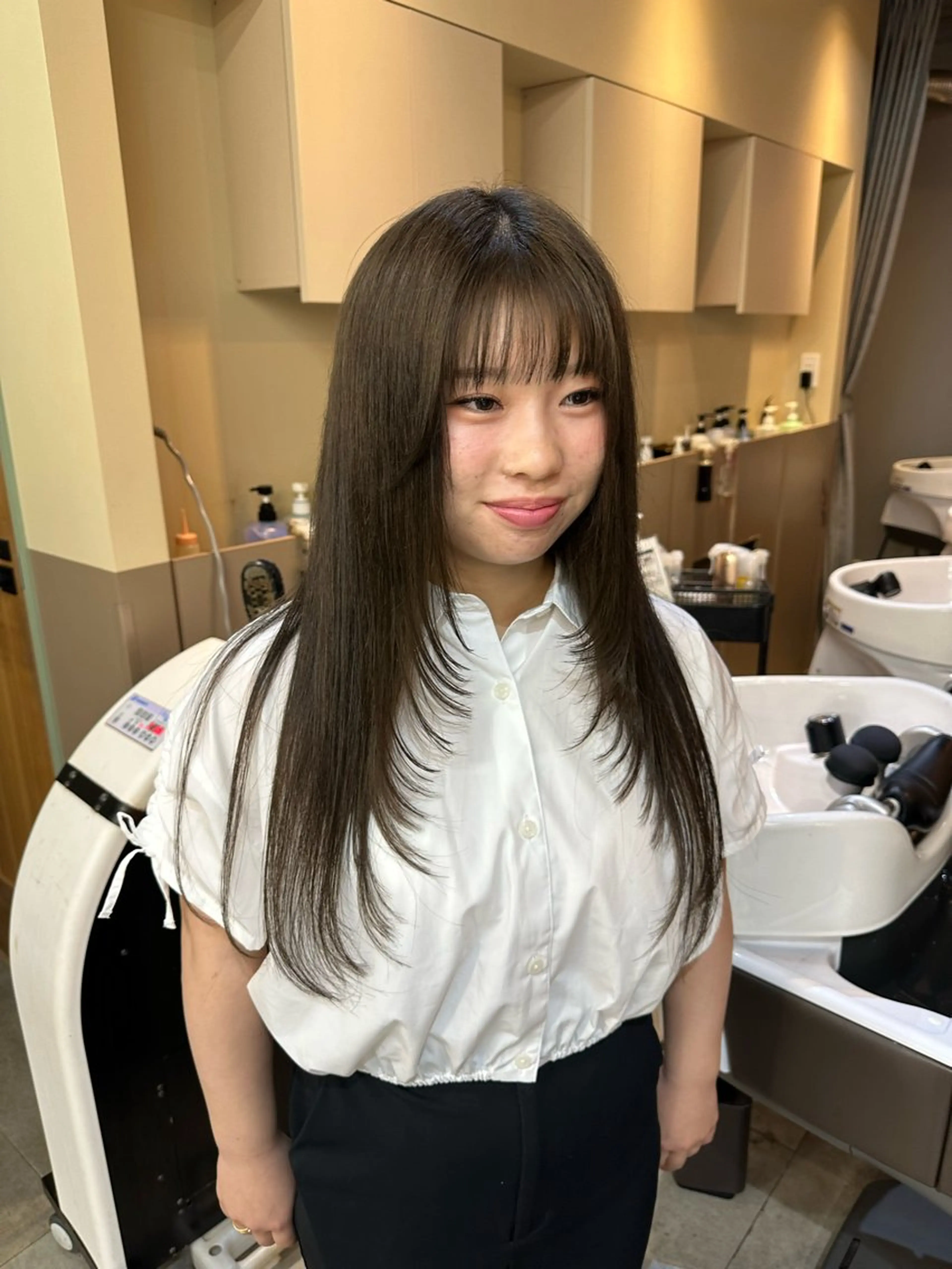 ロング レイヤーカット カット さとう あやかのヘアスタイル