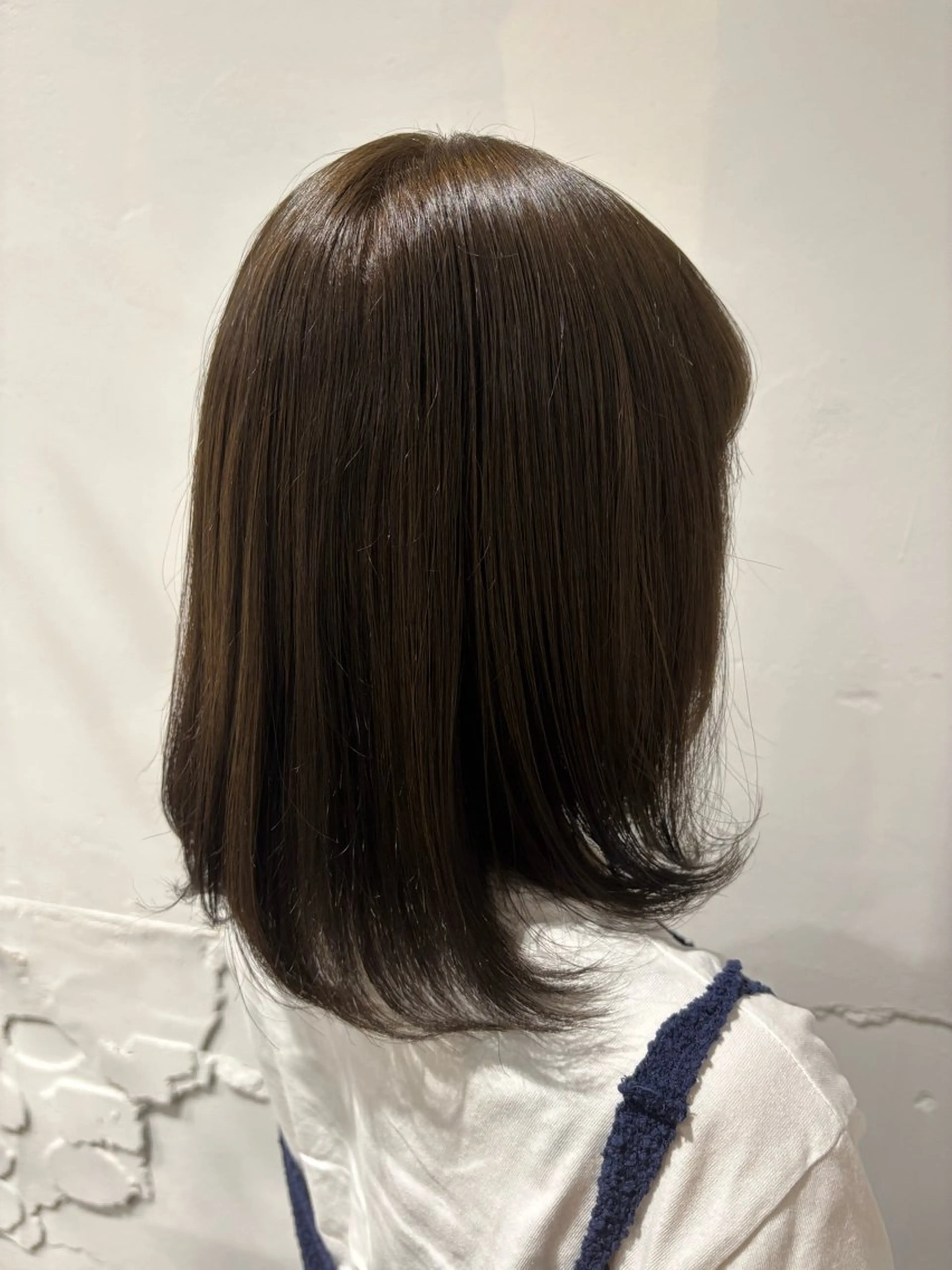 ミディアム カラー ミディアムパーマ ブラウンカラー オリーブブラウン ヘアカラー Dollhair/都 島/心斎橋/KOTOのヘアスタイル