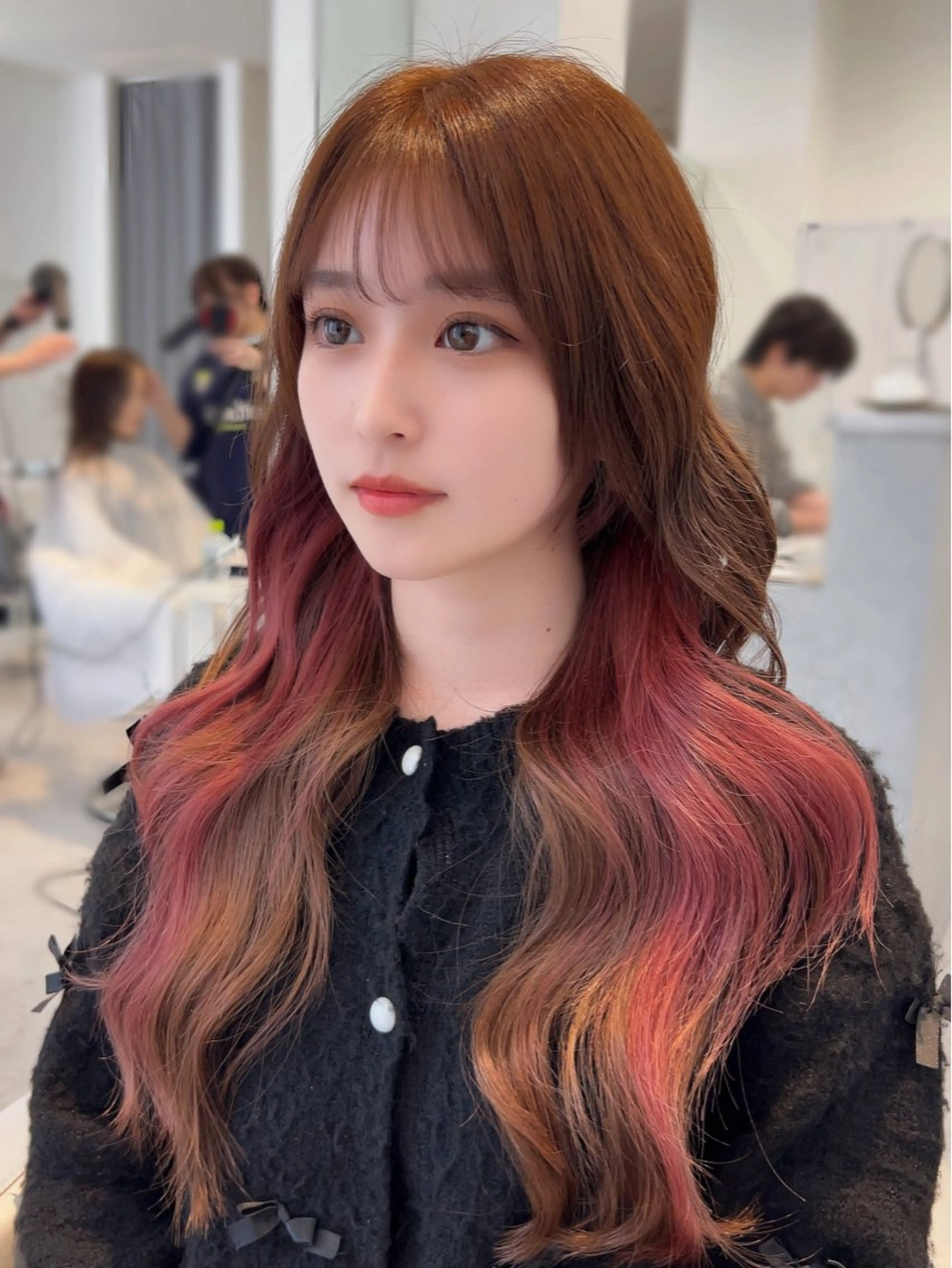 ロング カット ヘアカラー トリートメント 最高の似合わせ🪽 メンズ募集中！のヘアスタイル