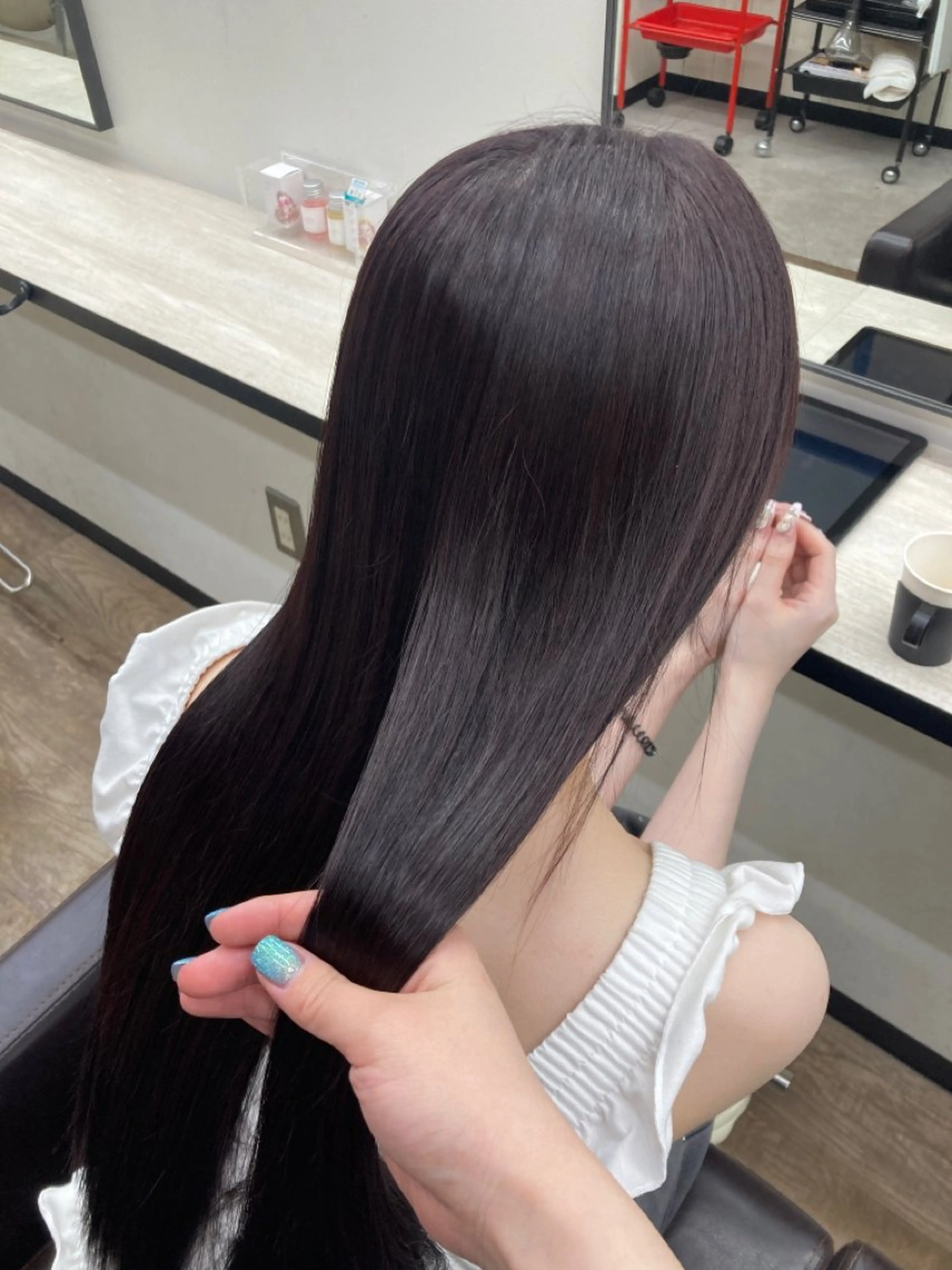 ロング カット ヘアカラー トリートメント 🌸栄/髪質改善 透明感/ムラカミ🌸のヘアスタイル