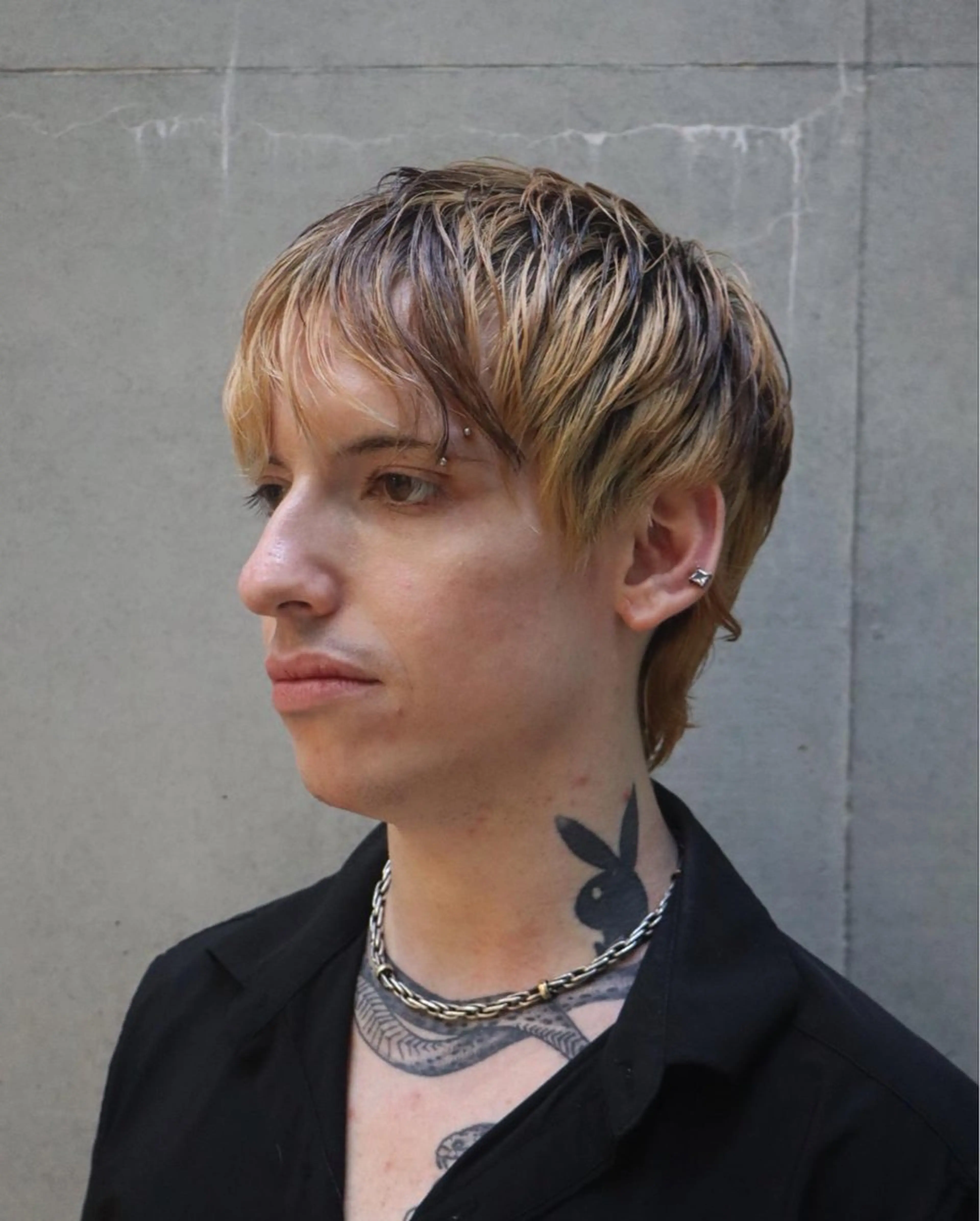 ショート カラー メンズ レイヤーカット /ハイトーンchaoのヘアスタイル