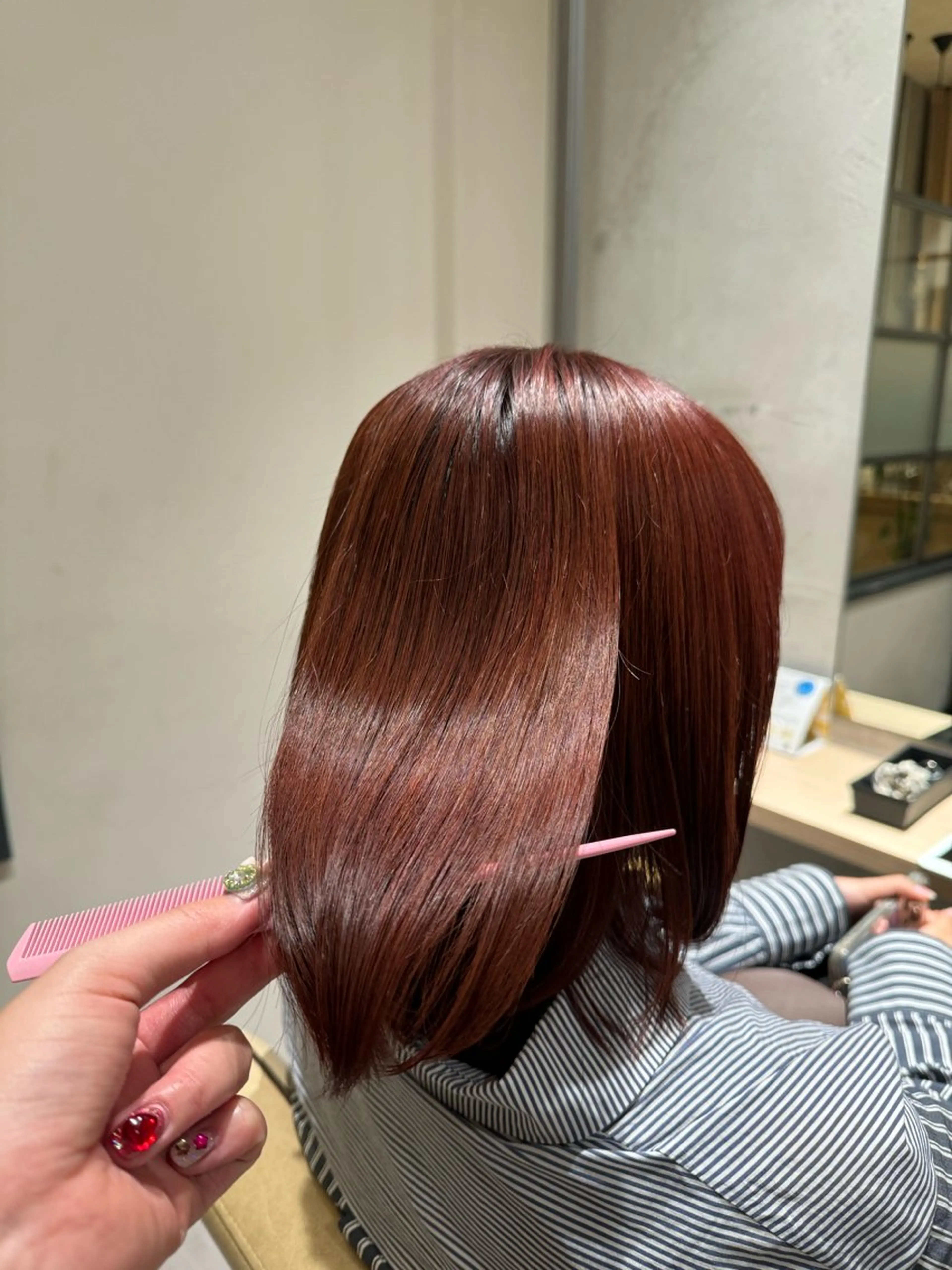 ショート カラー ブリーチ ボルドーカラー ブリーチなしカラー Cloe銀座店所属・Mana 🎀　Cloe銀座のヘアスタイル