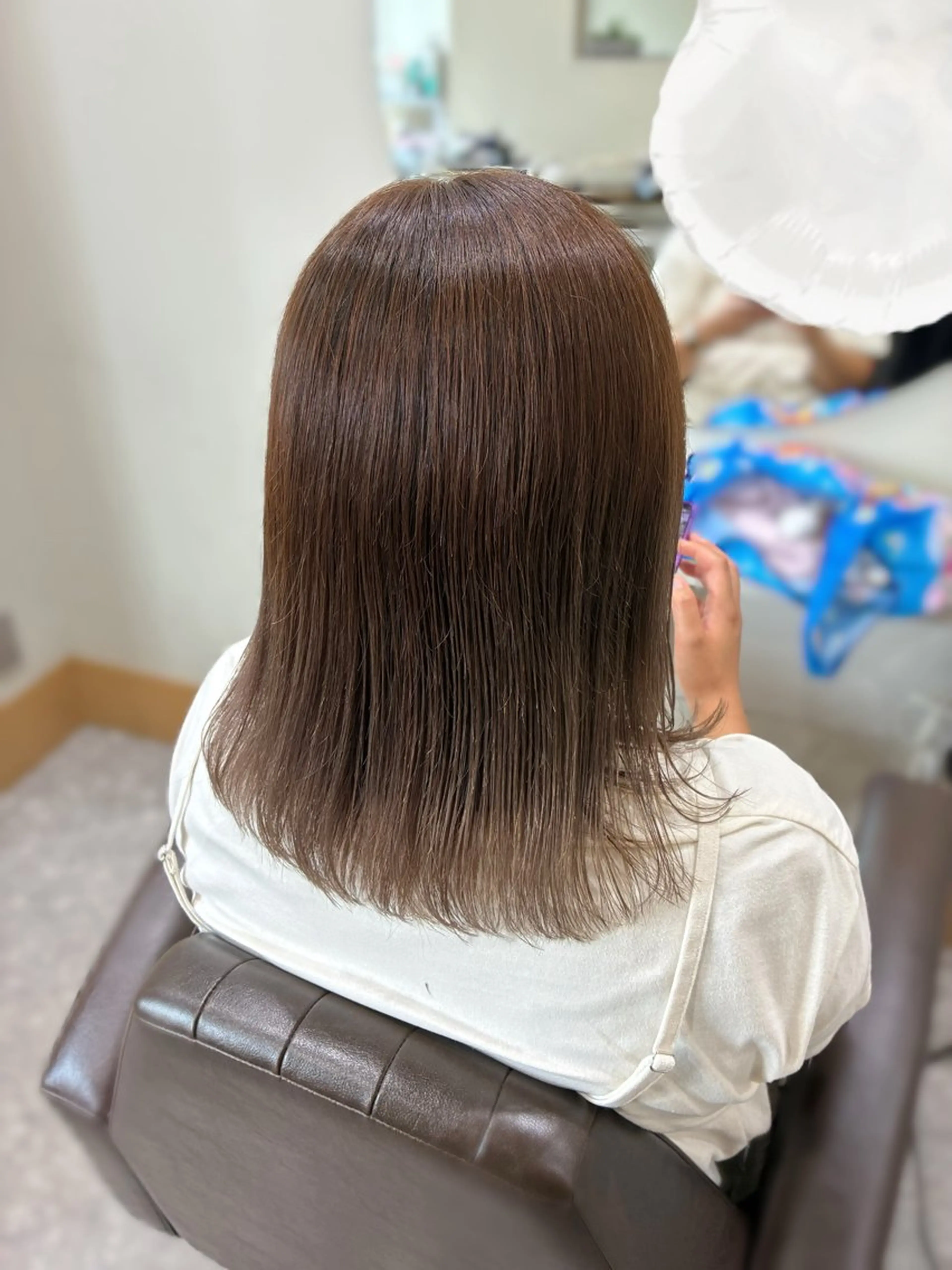 ミディアム カラー ヘアカラー トリートメント 梅原 姫🍬🐰のヘアスタイル